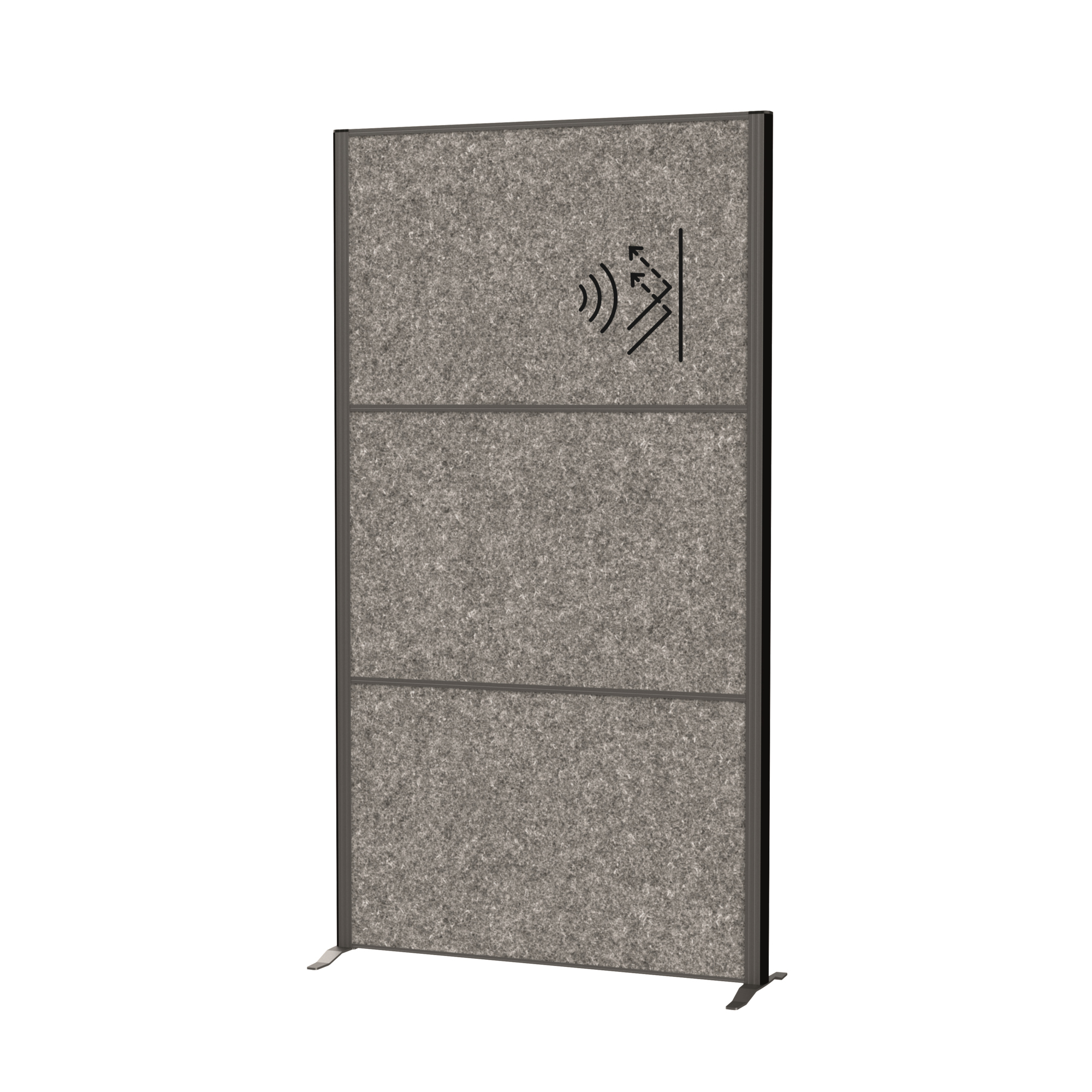 MAUL Stellwand MAULconnecto Uplight 100 x 182 cm (B x H) mit Leuchtmittel Zweibeinstativ 100 % PES-Fasern, 20 % recycelt dunkelgrau