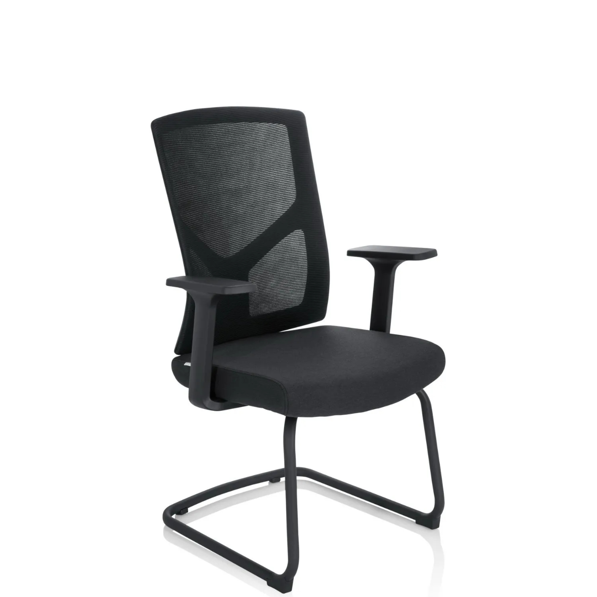 hjh OFFICE Besucherstuhl BRETON V B 120kg 100 % Polyester schwarz