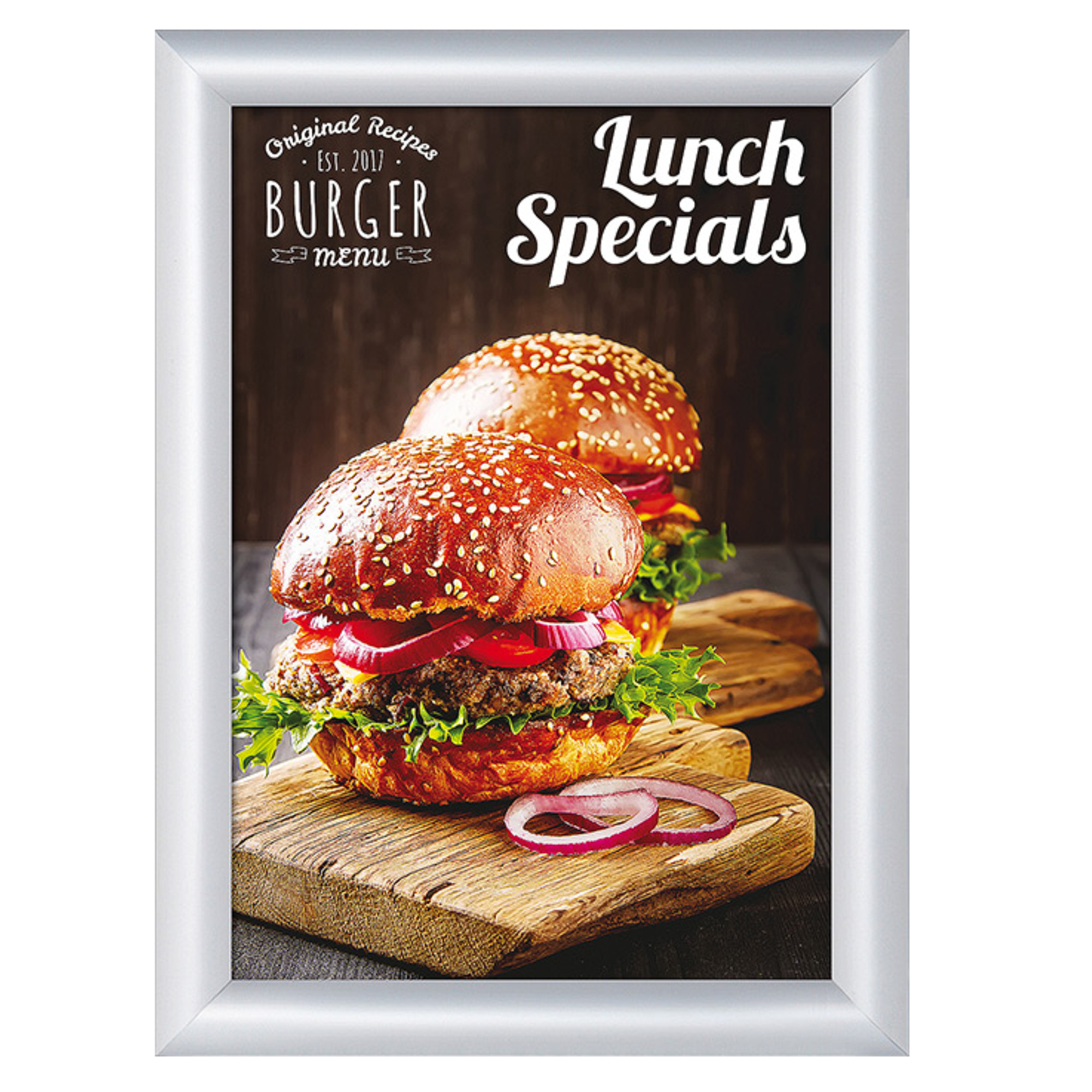Showdown® Displays Bilderwechselrahmen Standard 24,1 x 32,8 x 1,1 cm (B x H x T) DIN A4 Aluminium silber