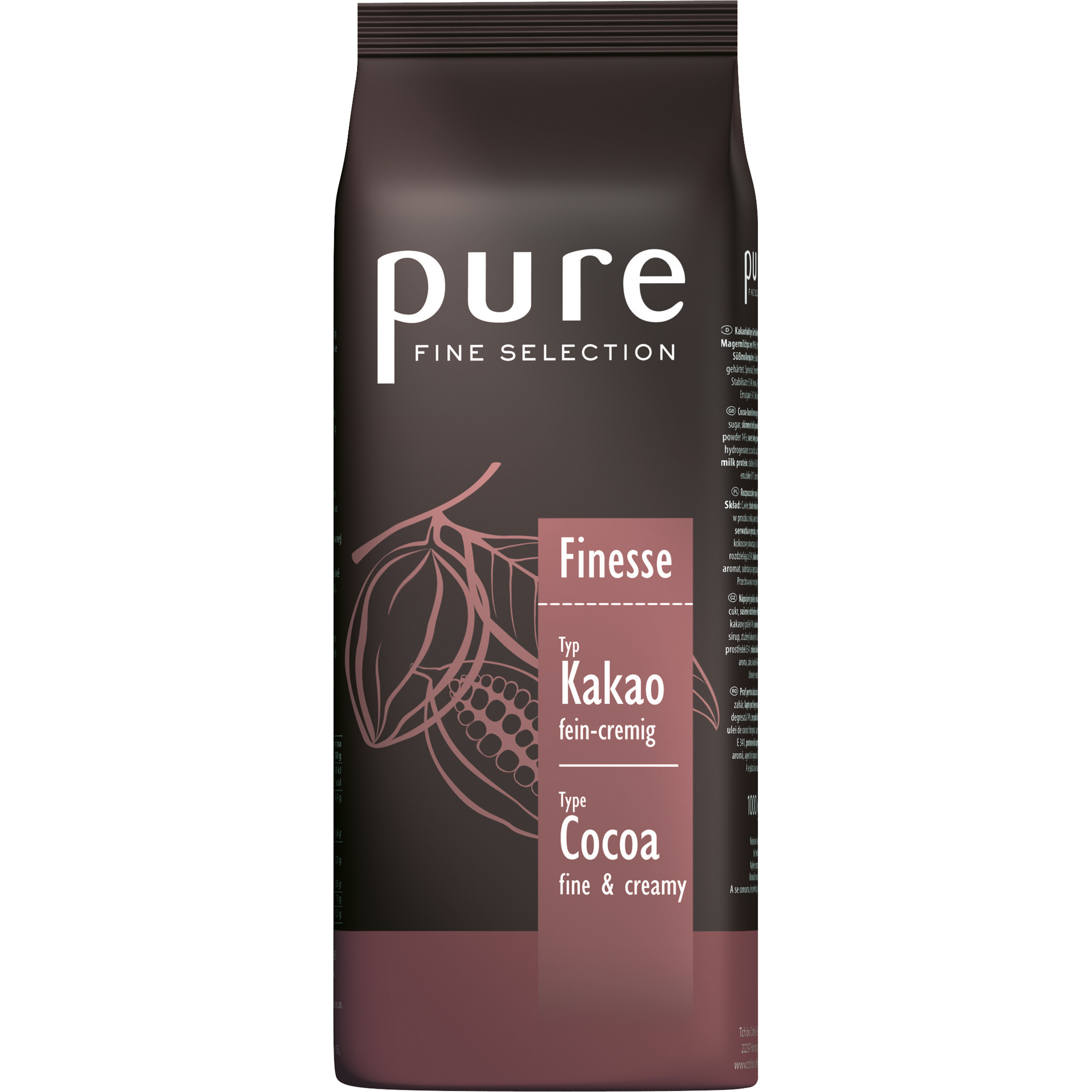 Pure Trinkschokolade Fine Selection Finesse 1.000 g/Pack.