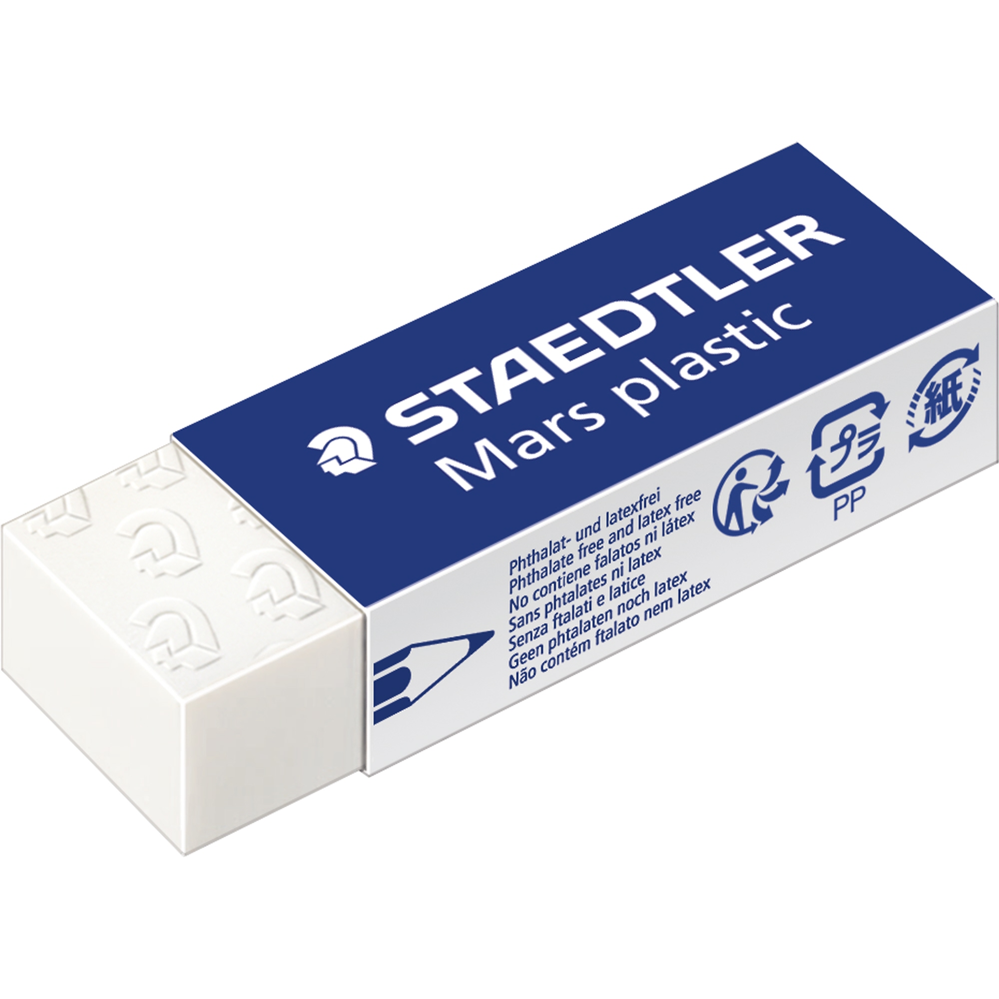 STAEDTLER® Radierer Mars® plastic Bleistifte, Buntstifte 2,3 x 1,3 x 6,5 cm (B x H x L) PVC weiß