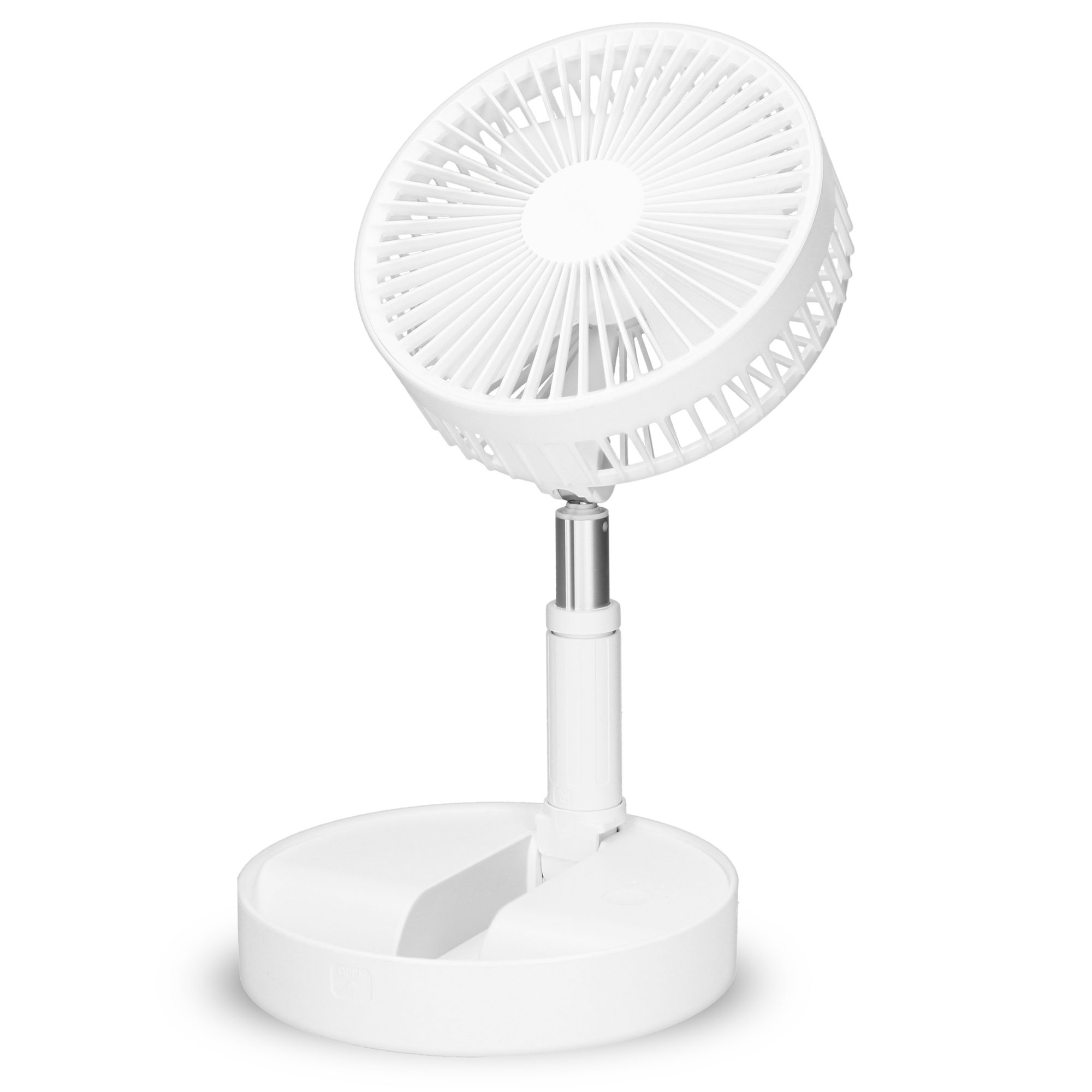 Trebs Tischventilator 30W 4 Leistungsstufen Akku weiß