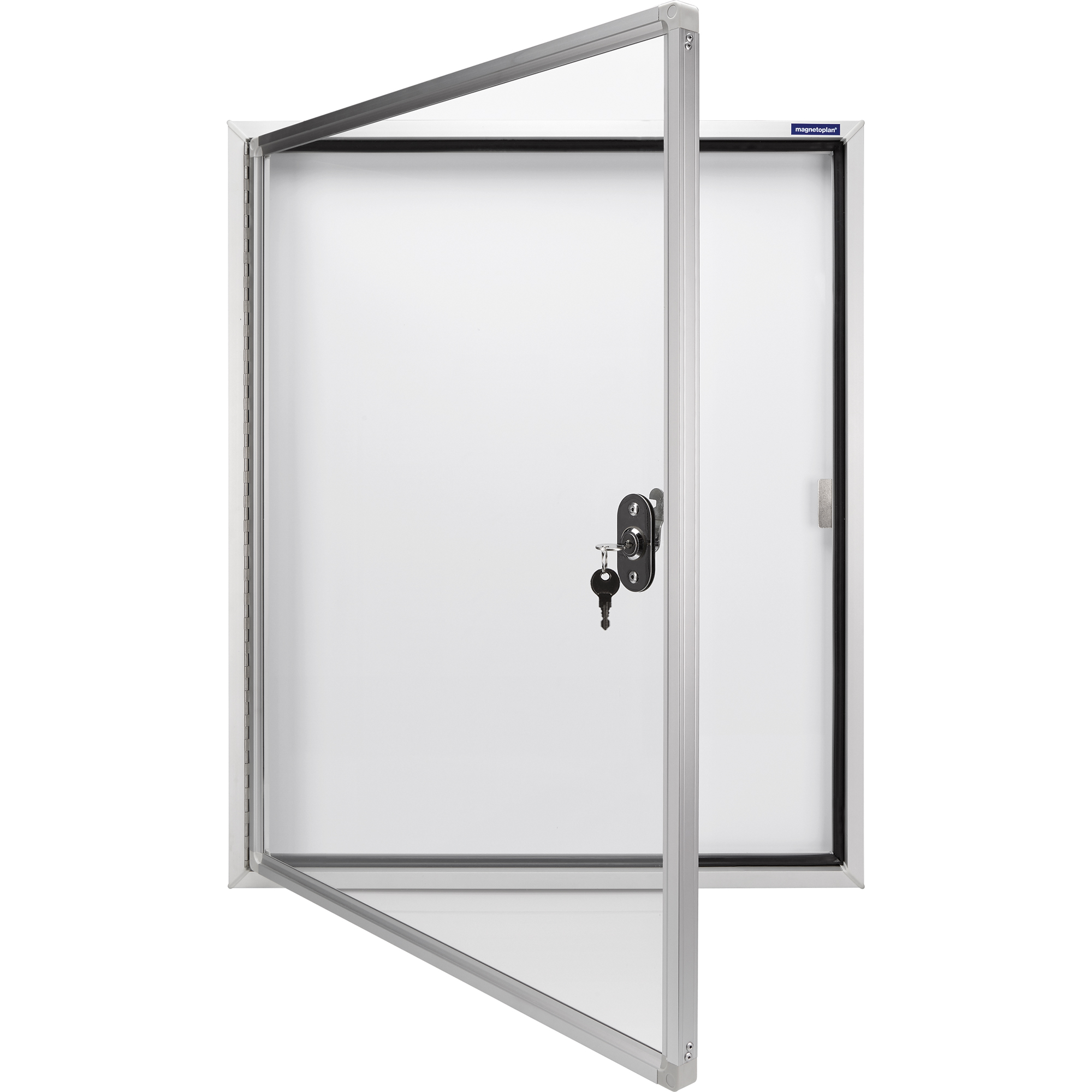 magnetoplan® Schaukasten CC Außenbereich 115 x 112,5 x 6,5 cm (B x H x T) 12 x DIN A4 mit Schloss Aluminium