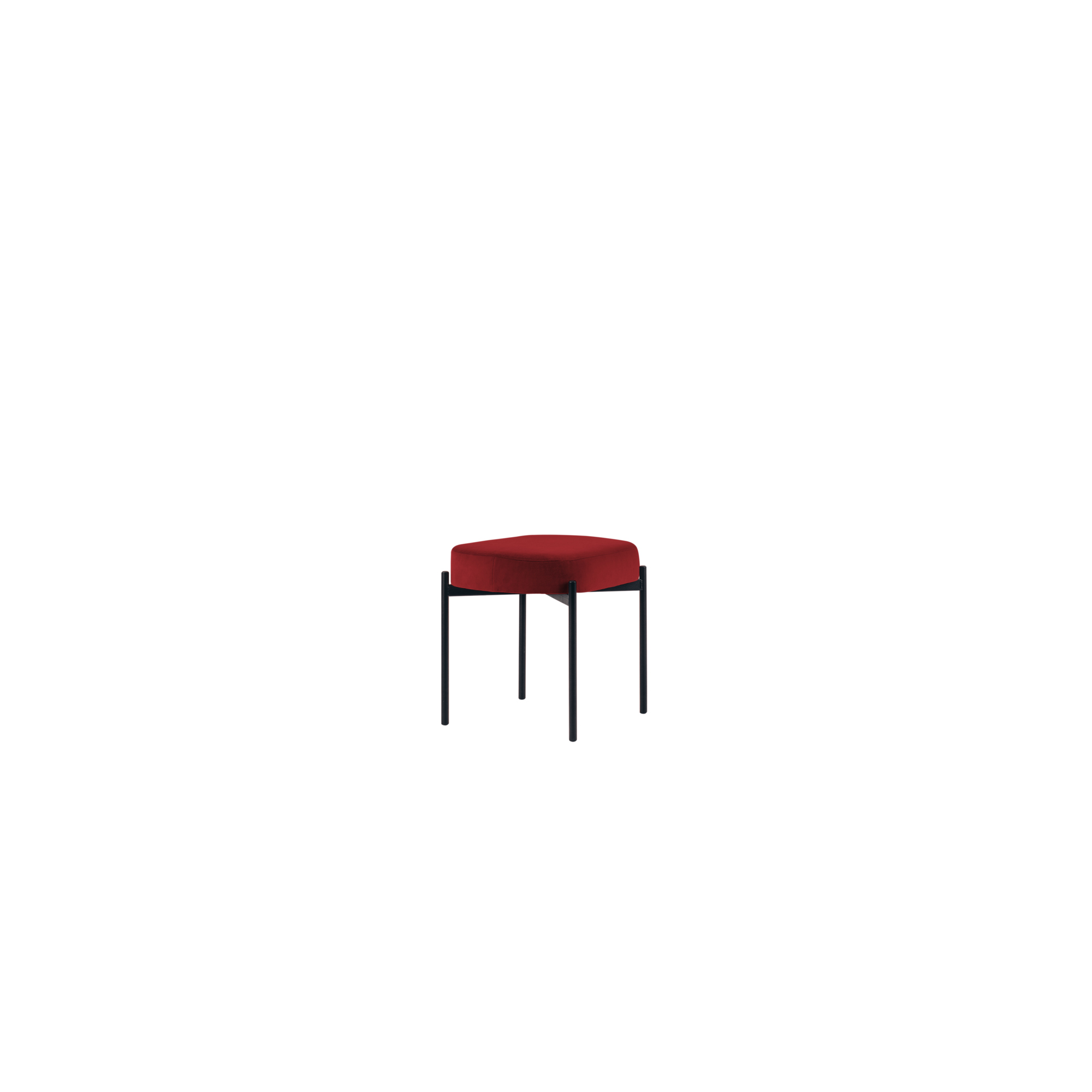 Paperflow Sitzbank GAIA 49 x 45,5 x 38 cm (B x H x T) Werkstoff des Bezuges: Samt (100 % Polyester) Material der Sitzfläche: Spanplatte rot
