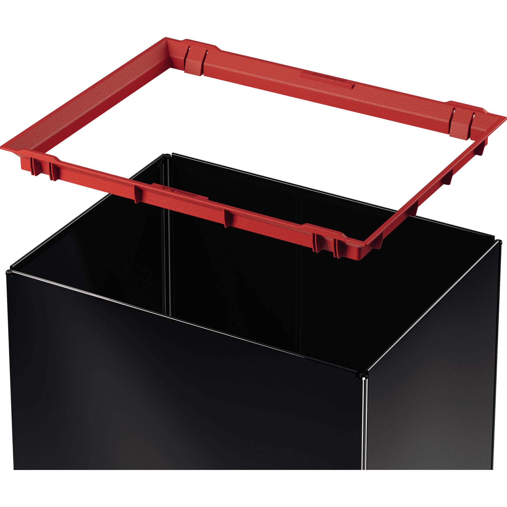 Hailo Abfalleimer Big-Box Swing XL 52l Stahlblech schwarz 1 Sortierfach