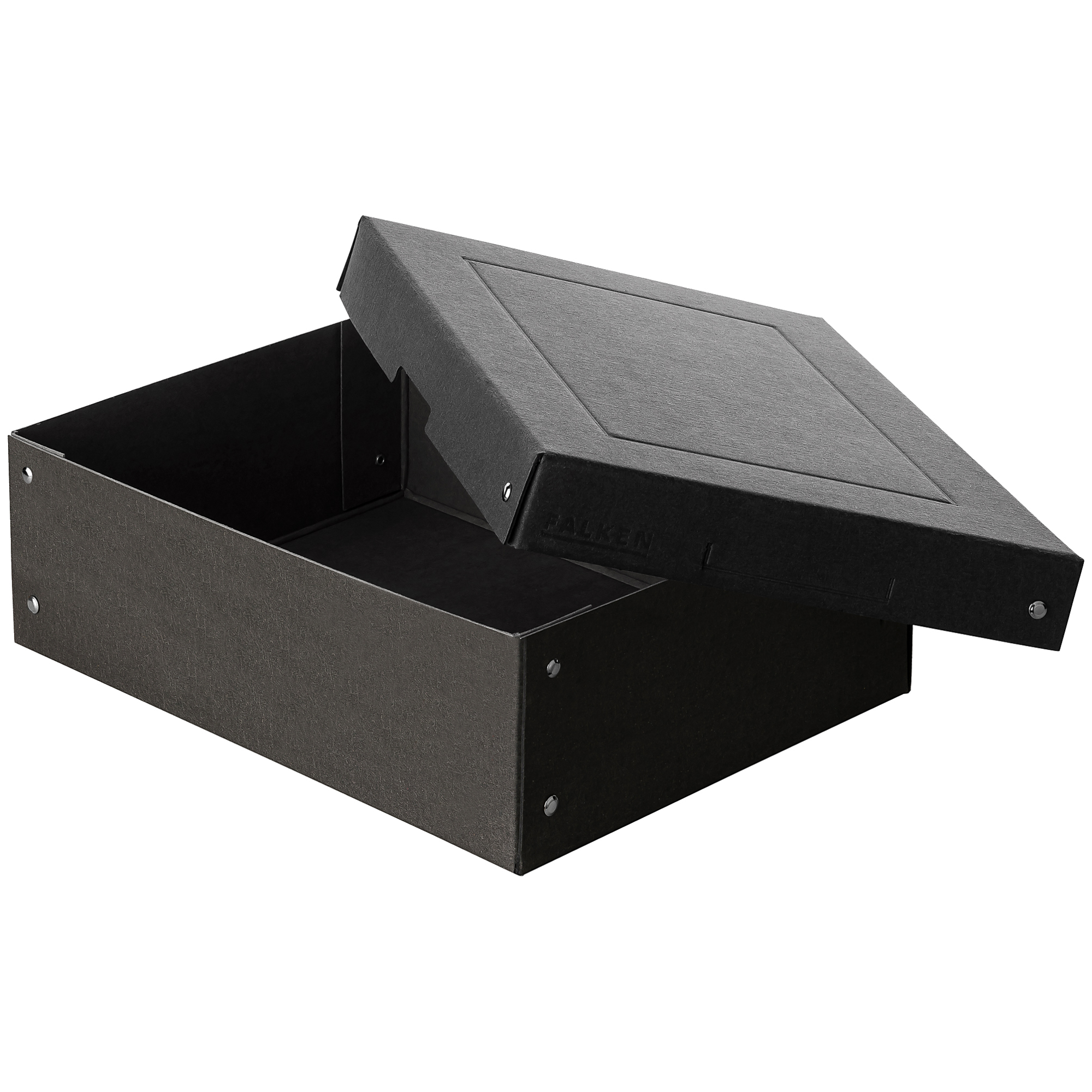 Falken Aufbewahrungsbox PureBox Black 24 x 10 x 32 cm (B x H x T) DIN A4 Pappe schwarz