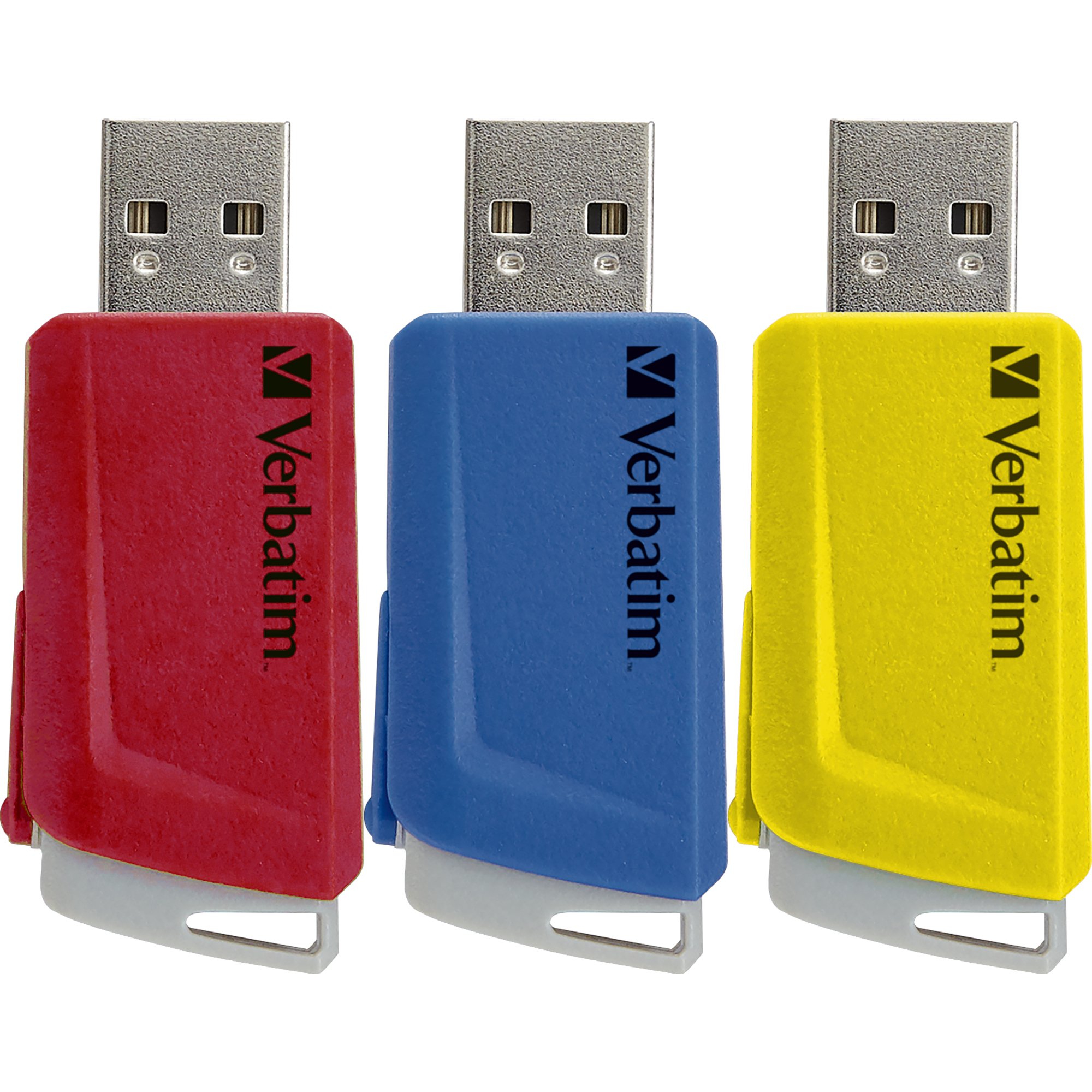 Verbatim USB-Stick Store `n` Click USB 3.2 Gen 1 16Gbyte rot, blau, gelb 3 St./Pack.