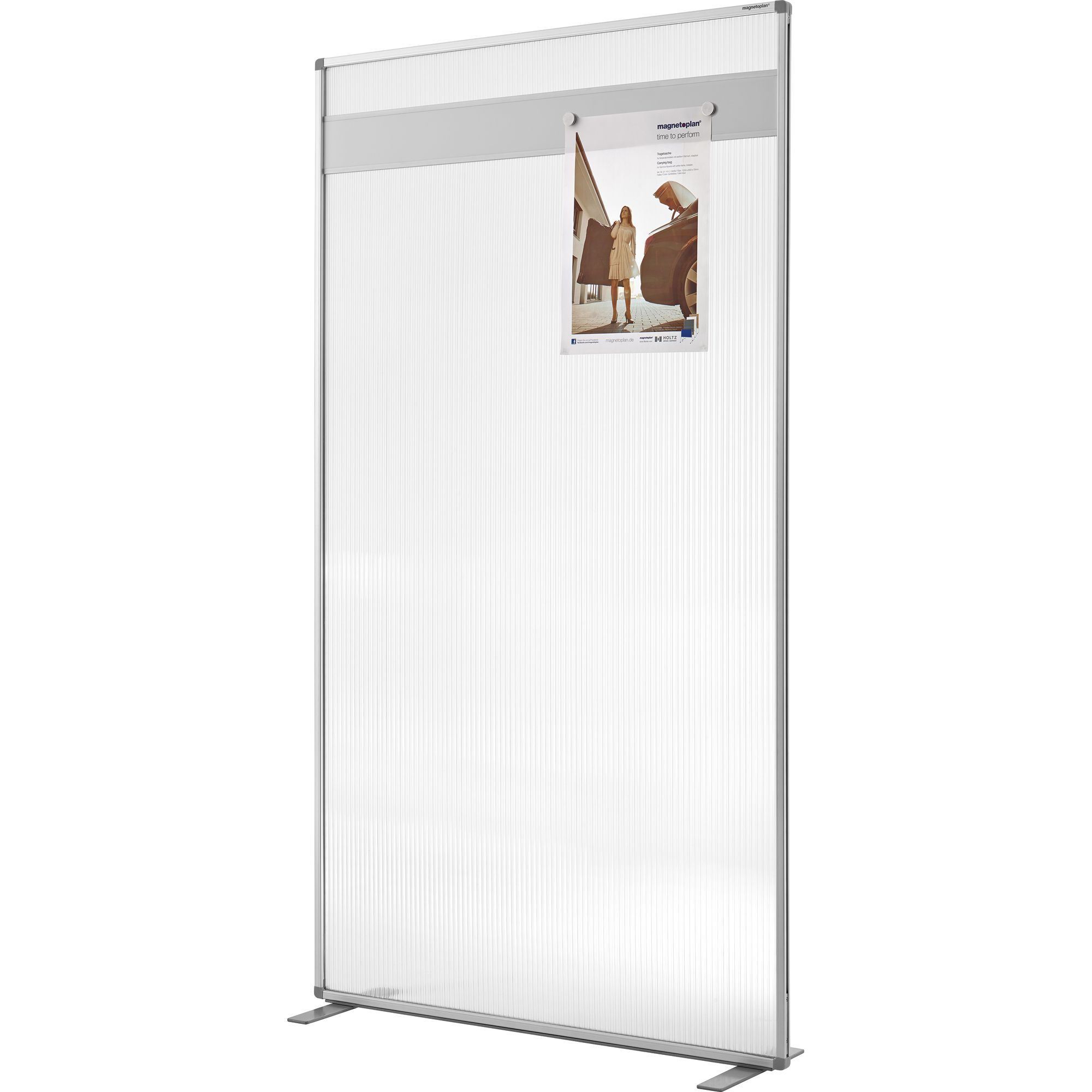 magnetoplan® Trennwand 100 x 180 x 35 cm (B x H x T) Polycarbonat transparent
