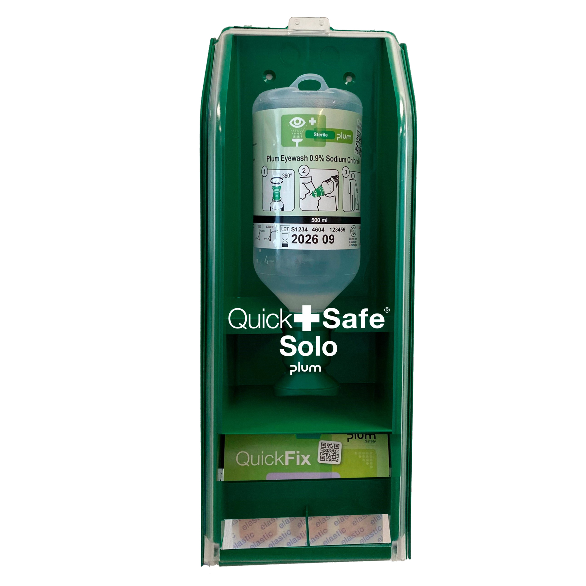 PLUM Erste Hilfe Station QuickSafe® Solo 14 x 37 x 9,5 cm (B x H x T) Kunststoff grün