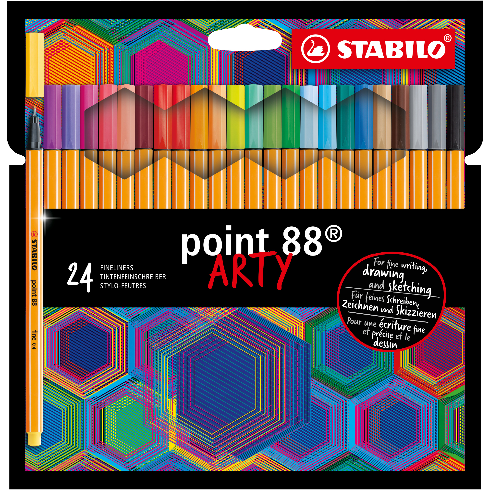 STABILO® Fineliner point 88® ARTY 0,4mm 24 St./Pack.