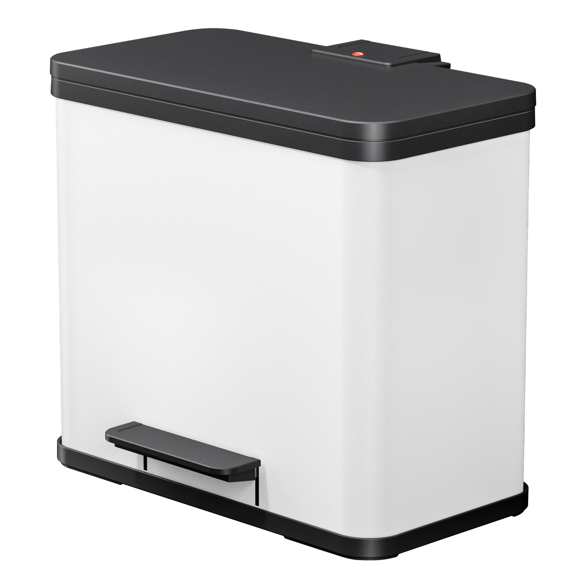 Hailo Tretabfalleimer Öko duo Plus L 47 x 43 x 34 cm (B x H x T) 1 x 17, 1 x 9l Stahlblech weiß