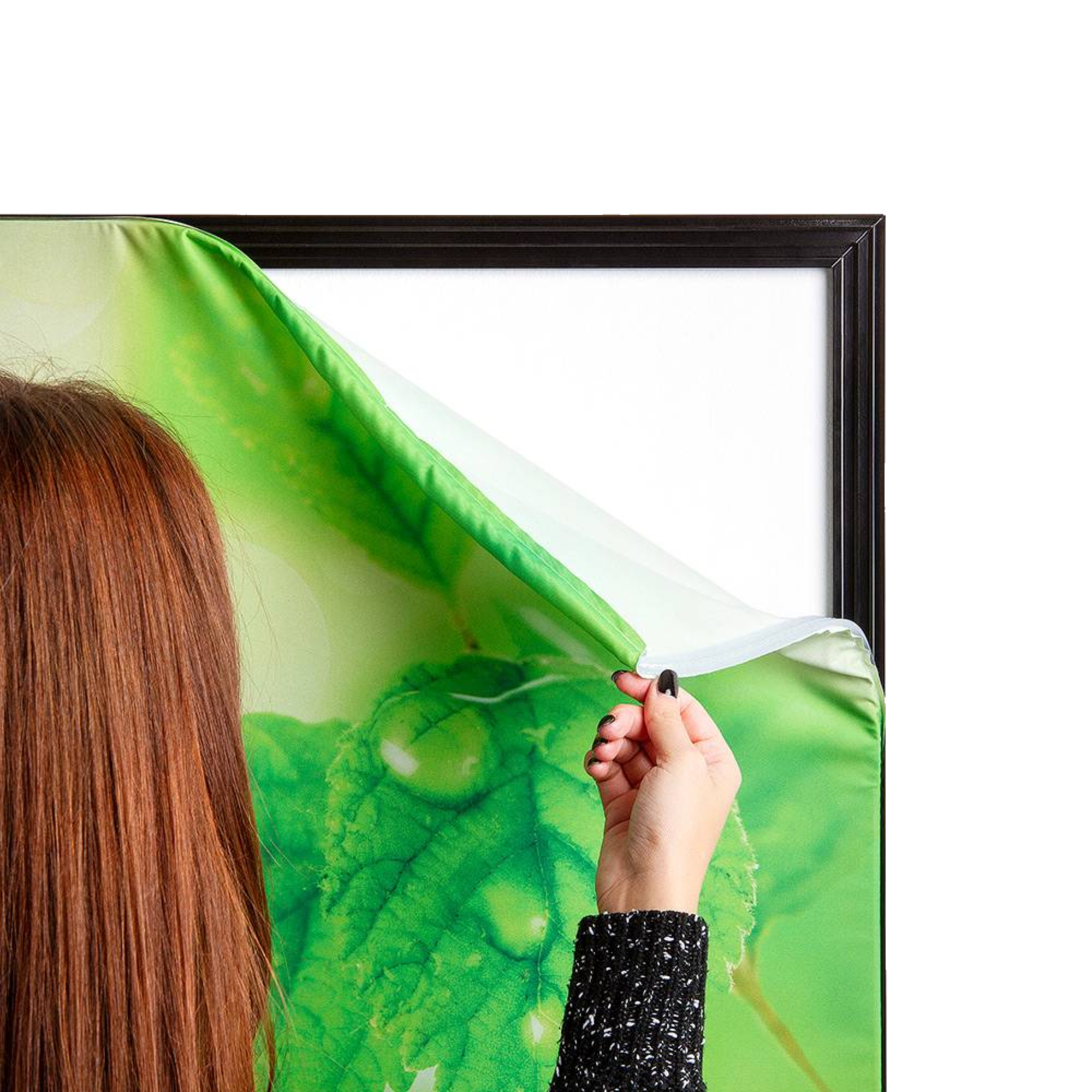 Showdown® Displays Dekobild Wasserfallwald 40 x 40 cm (B x H) Holz