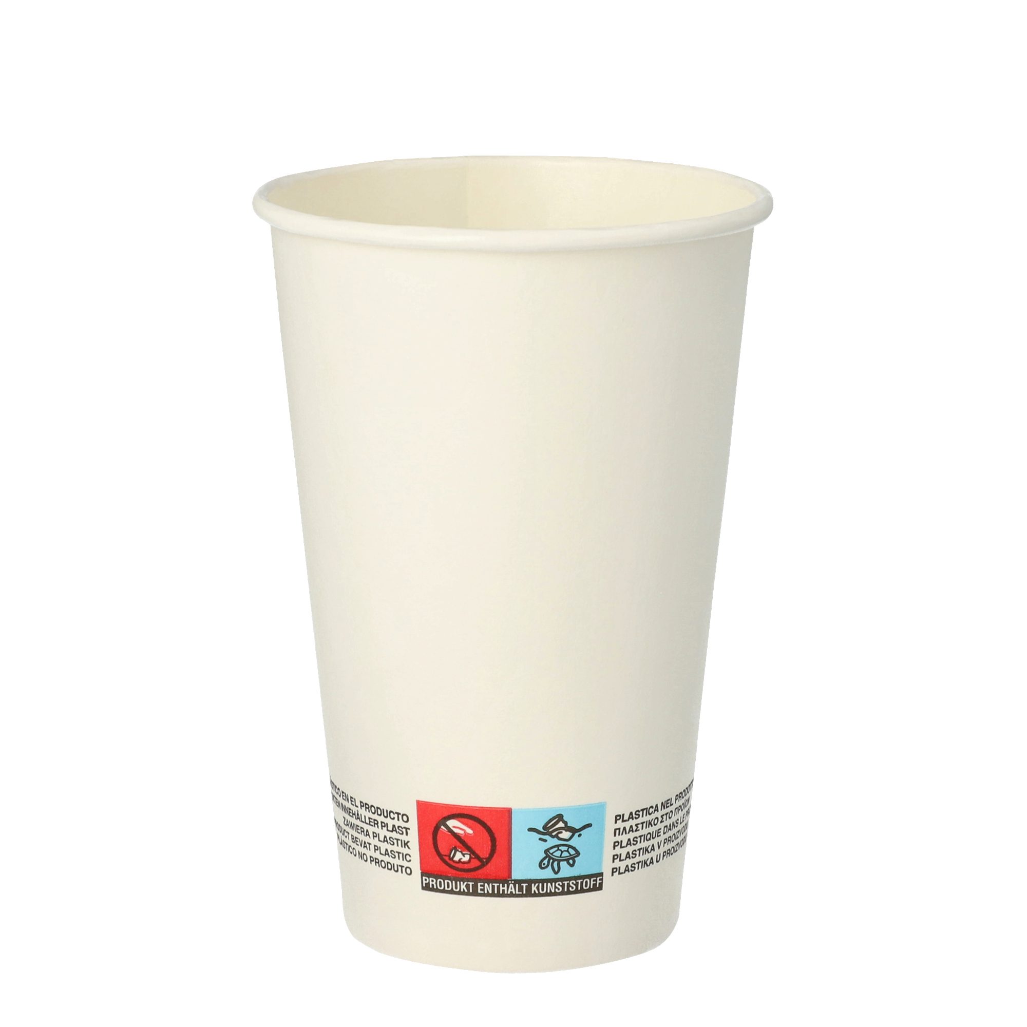 PAPSTAR Trinkbecher Einweg 300ml Pappe, PLA-beschichtet weiß 50 St./Pack.