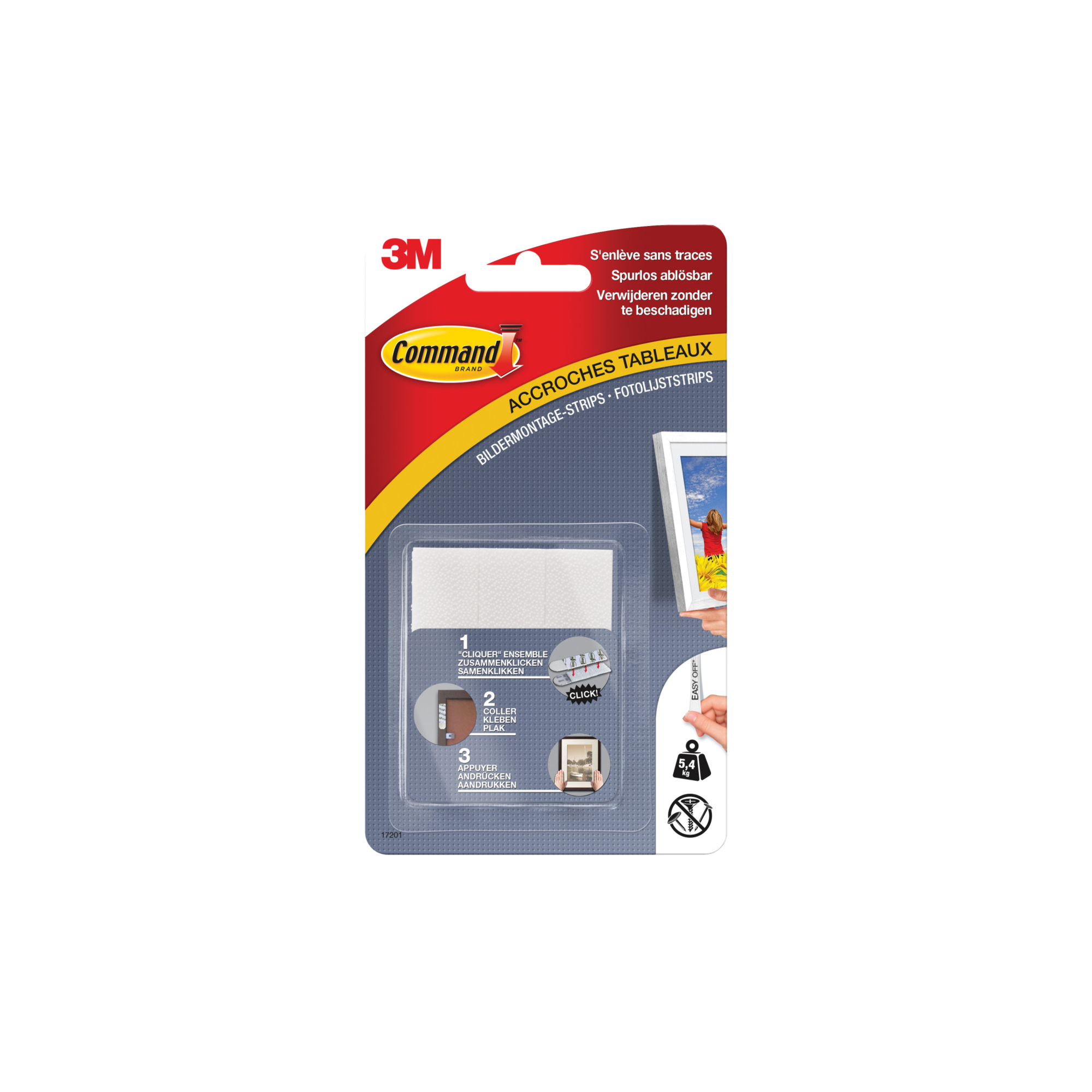 Command(TM) Klebepad M Bilderrahmen Innenbereich weiß 8 St./Pack.