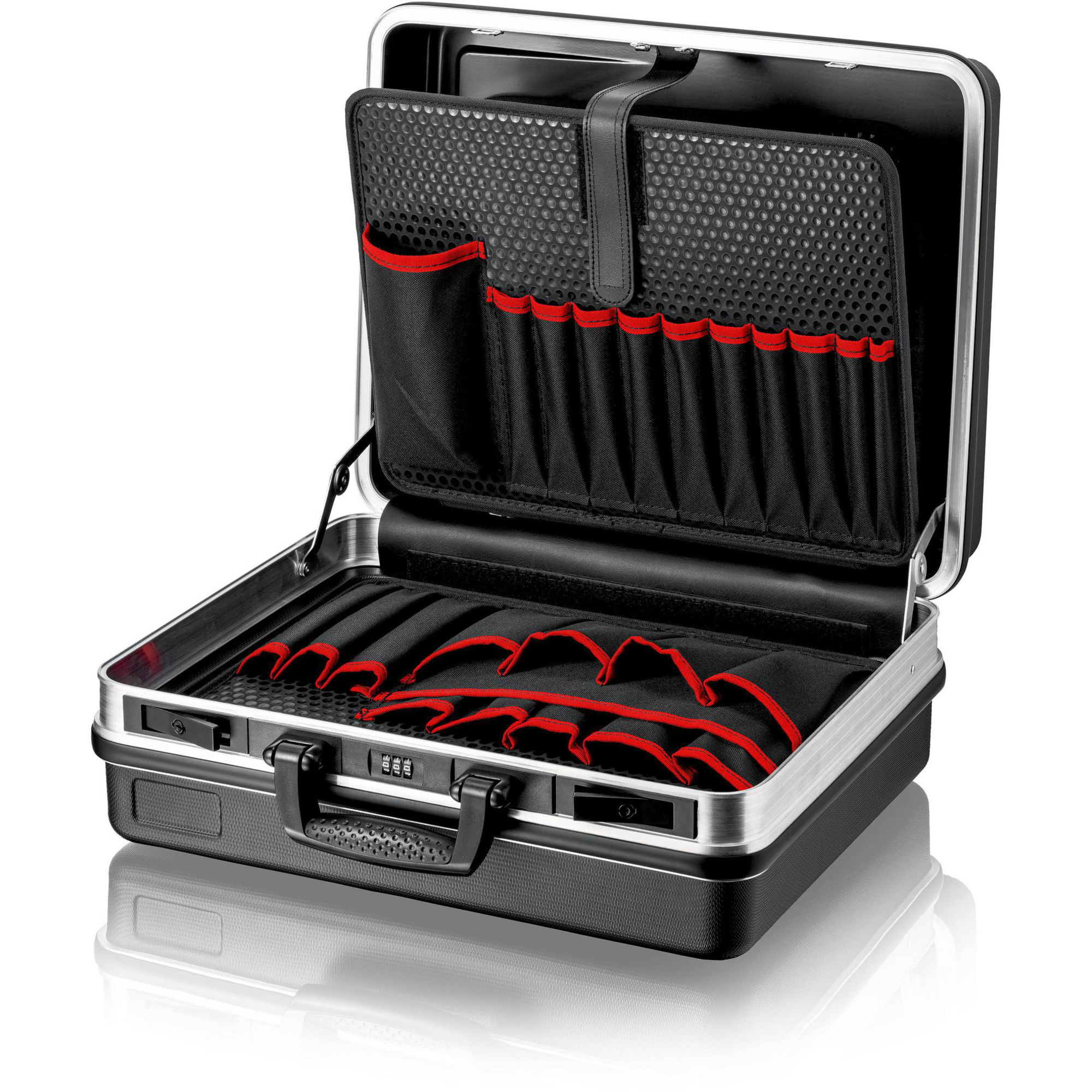 KNIPEX Werkzeugkoffer 465 x 200 x 410 mm (B x H x T) 15kg ABS Kunststoff, Aluminium schwarz