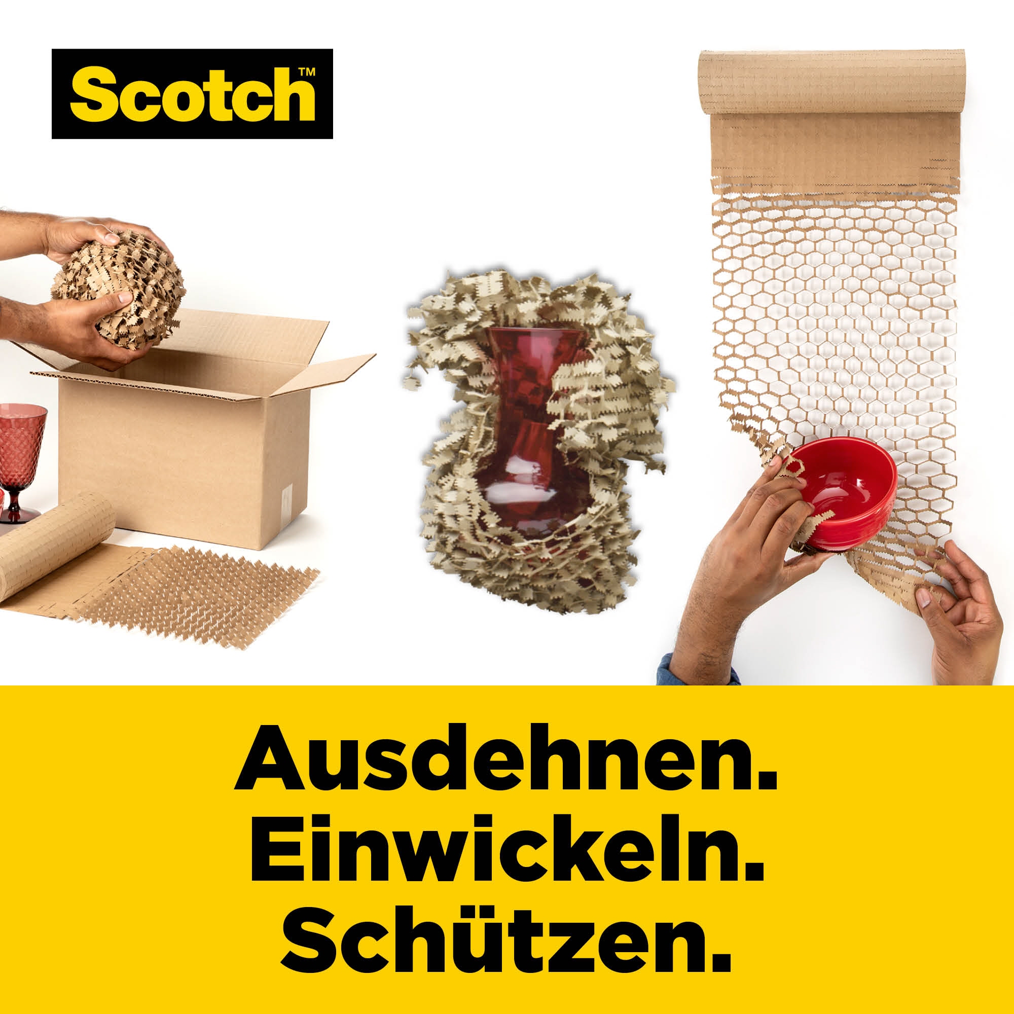 Scotch® Füllmaterial Cushion Lock™ 30,4 cm x 9,14 m (B x L) Papier, 100 % recycelt