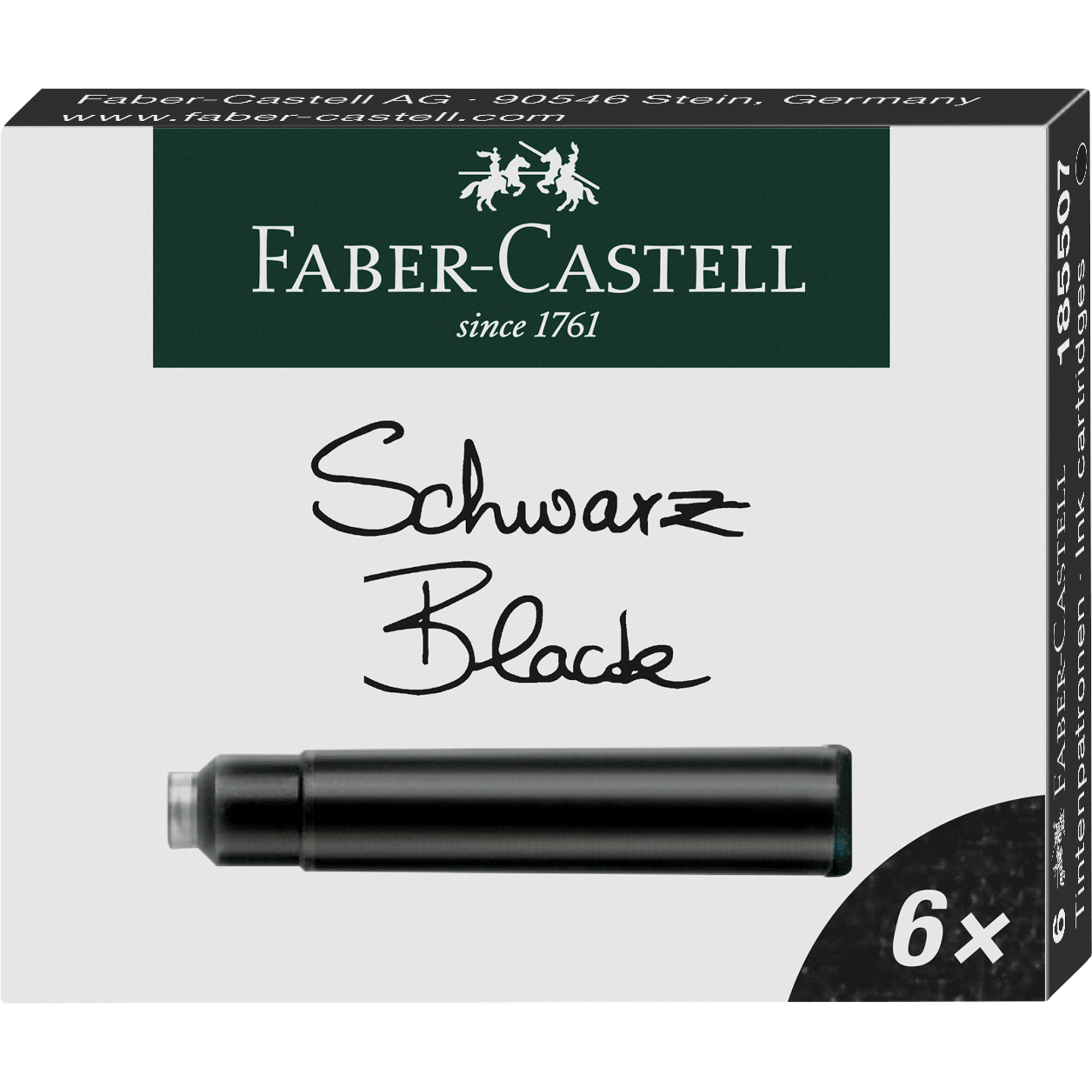 Faber-Castell Tintenpatrone Standard nicht löschbar schwarz 6 St./Pack.