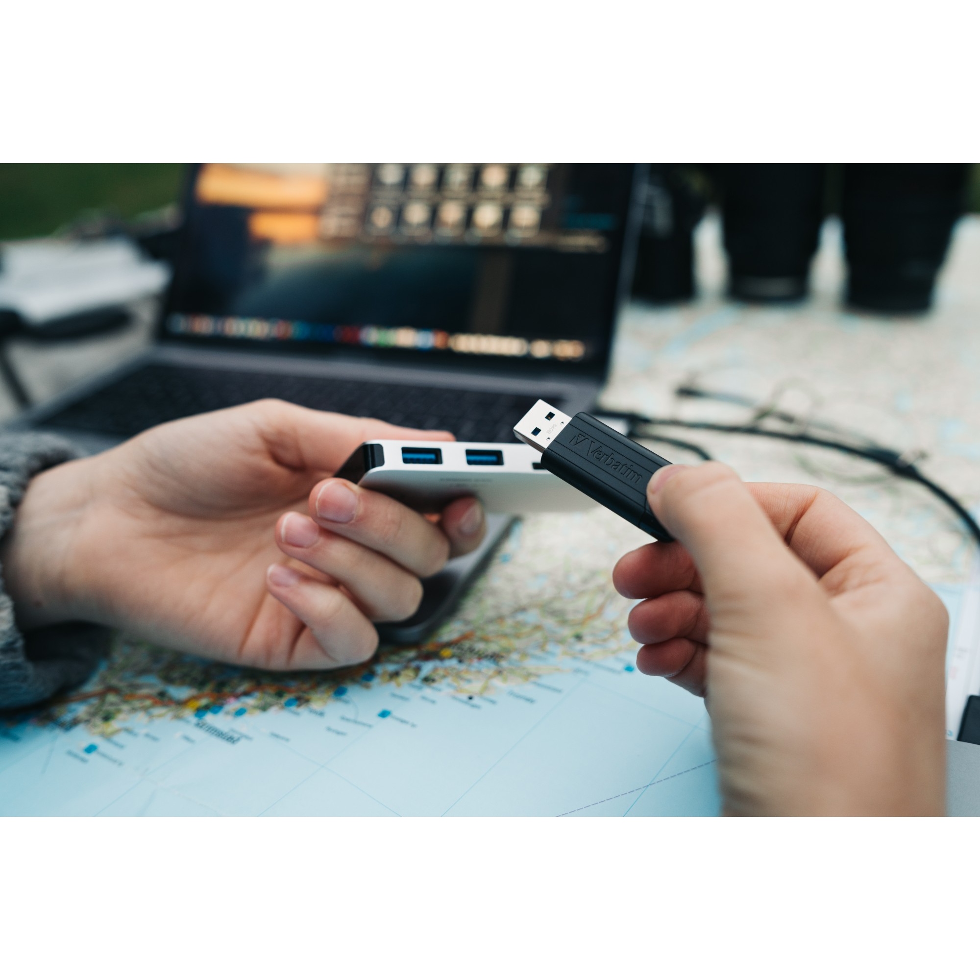 Verbatim USB-Stick PinStripe USB 3.2 Gen 1 32Gbyte schwarz