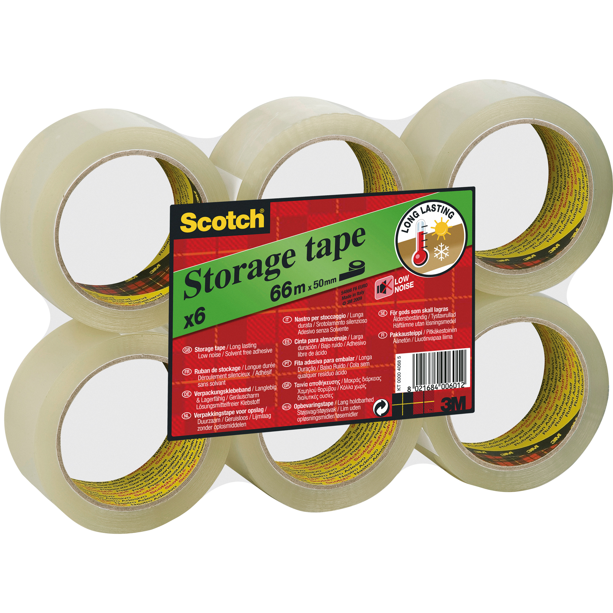 Scotch® Packband 50 mm x 66 m (B x L) transparent 6 St./Pack.