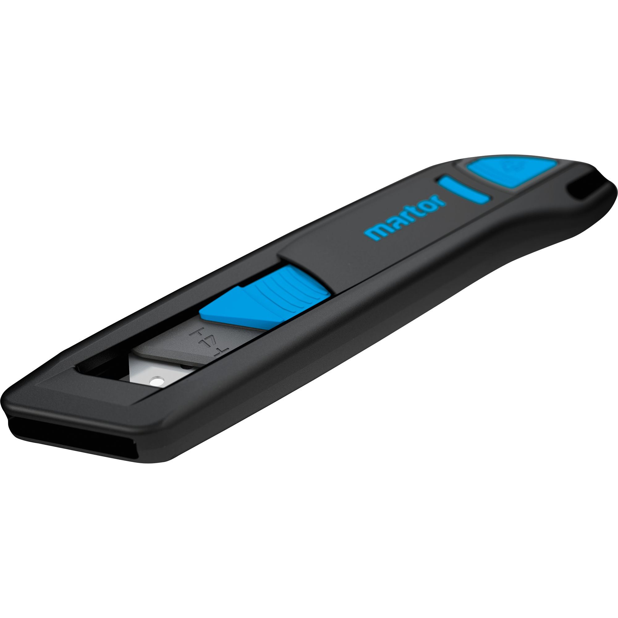 MARTOR Sicherheitsmesser SECUNORM 300 Mehrweg 19mm 17mm Stahl nicht rostfrei schwarz/cyan