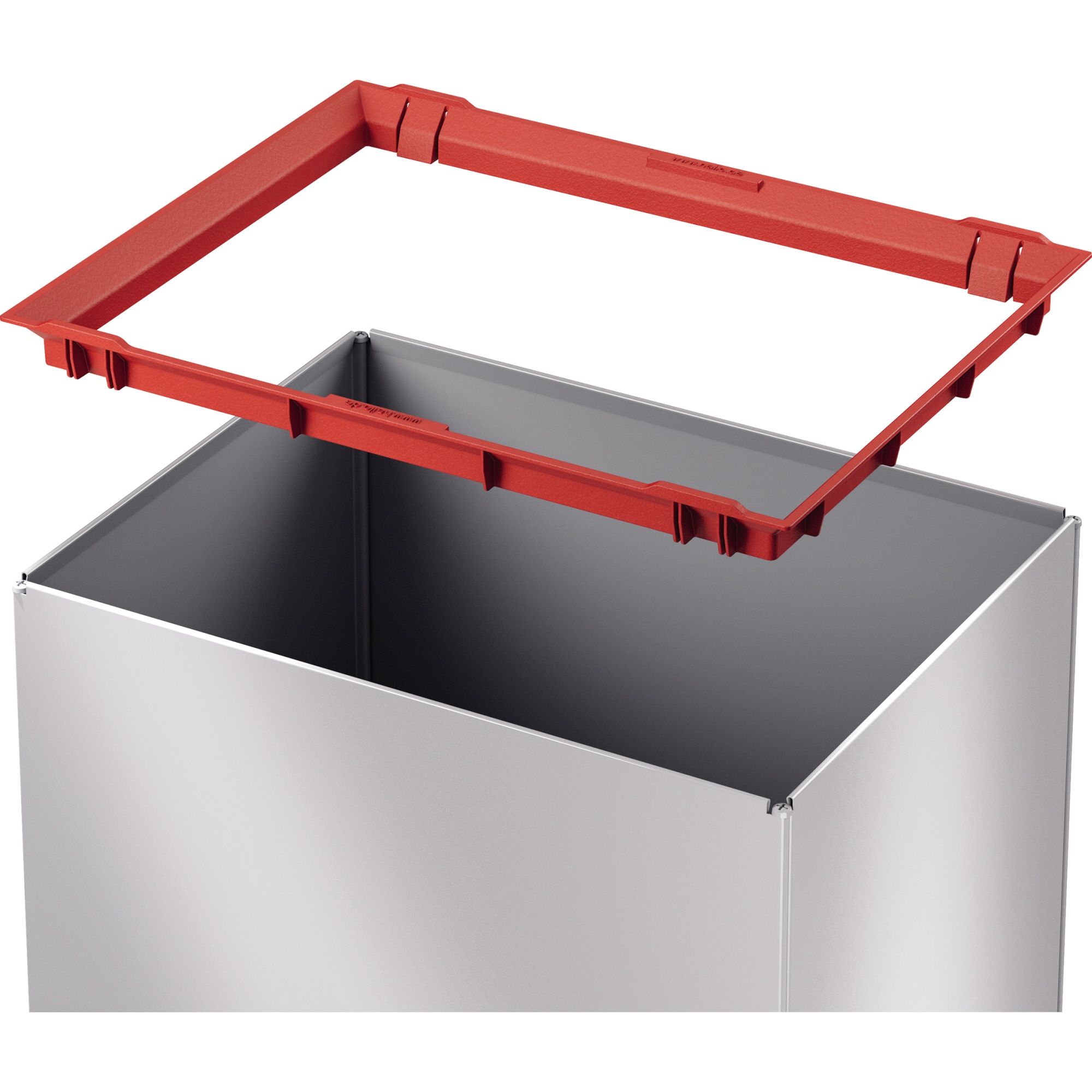 Hailo Abfalleimer Big-Box Swing L 35l Stahlblech silber 1 Sortierfach