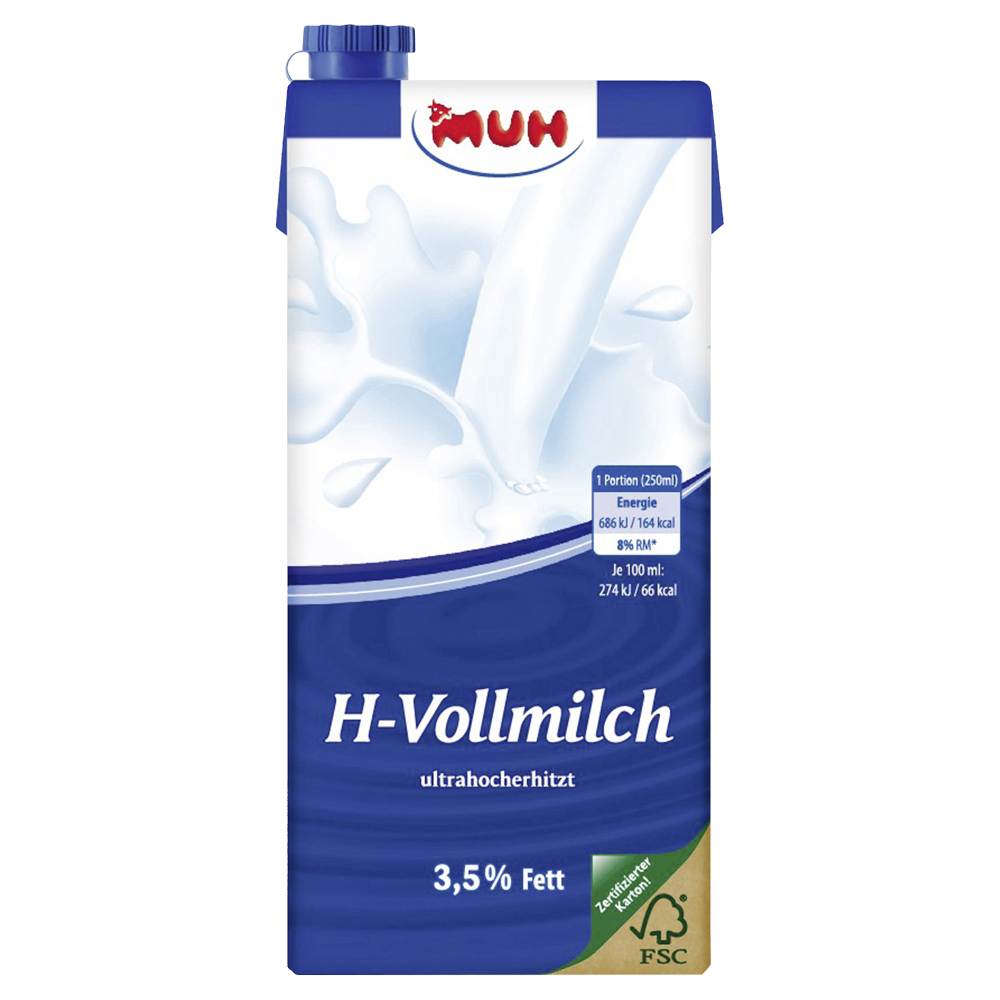 MUH® H-Milch 3,5% 12 x 1 l/Pack.