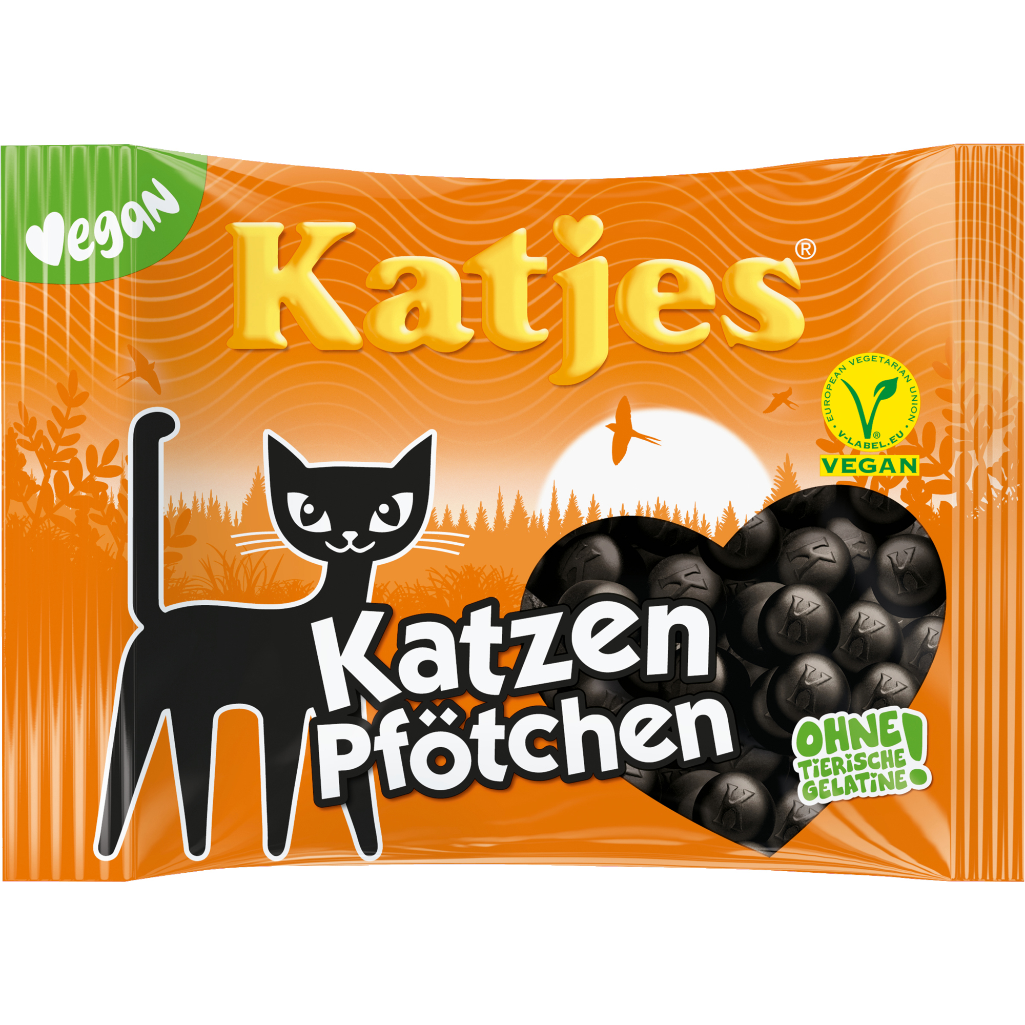 Katjes Lakritz Katzen Pfötchen 175 g/Pack.