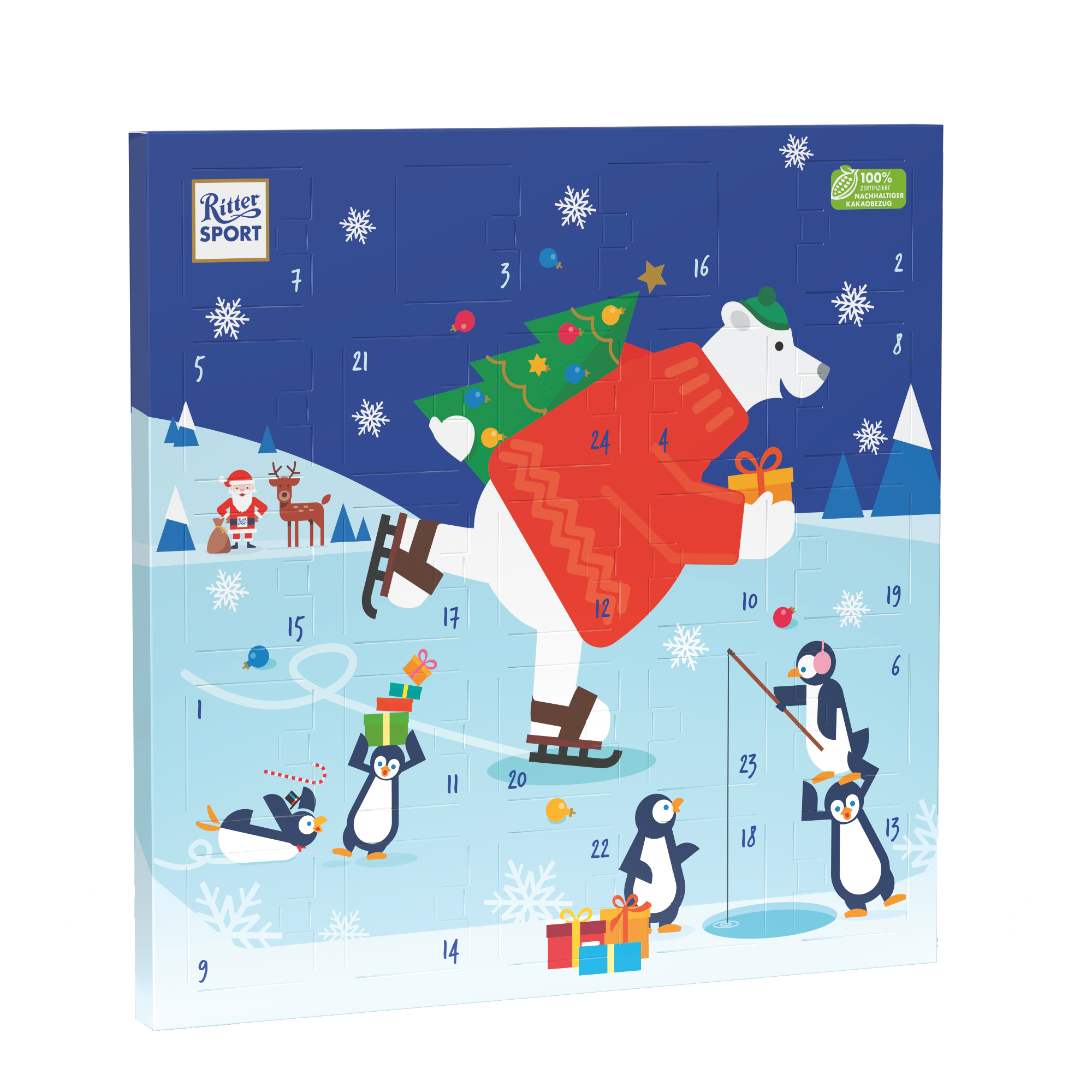 Ritter Sport Adventskalender Quadrat 36 x 36 cm (B x H) 347g