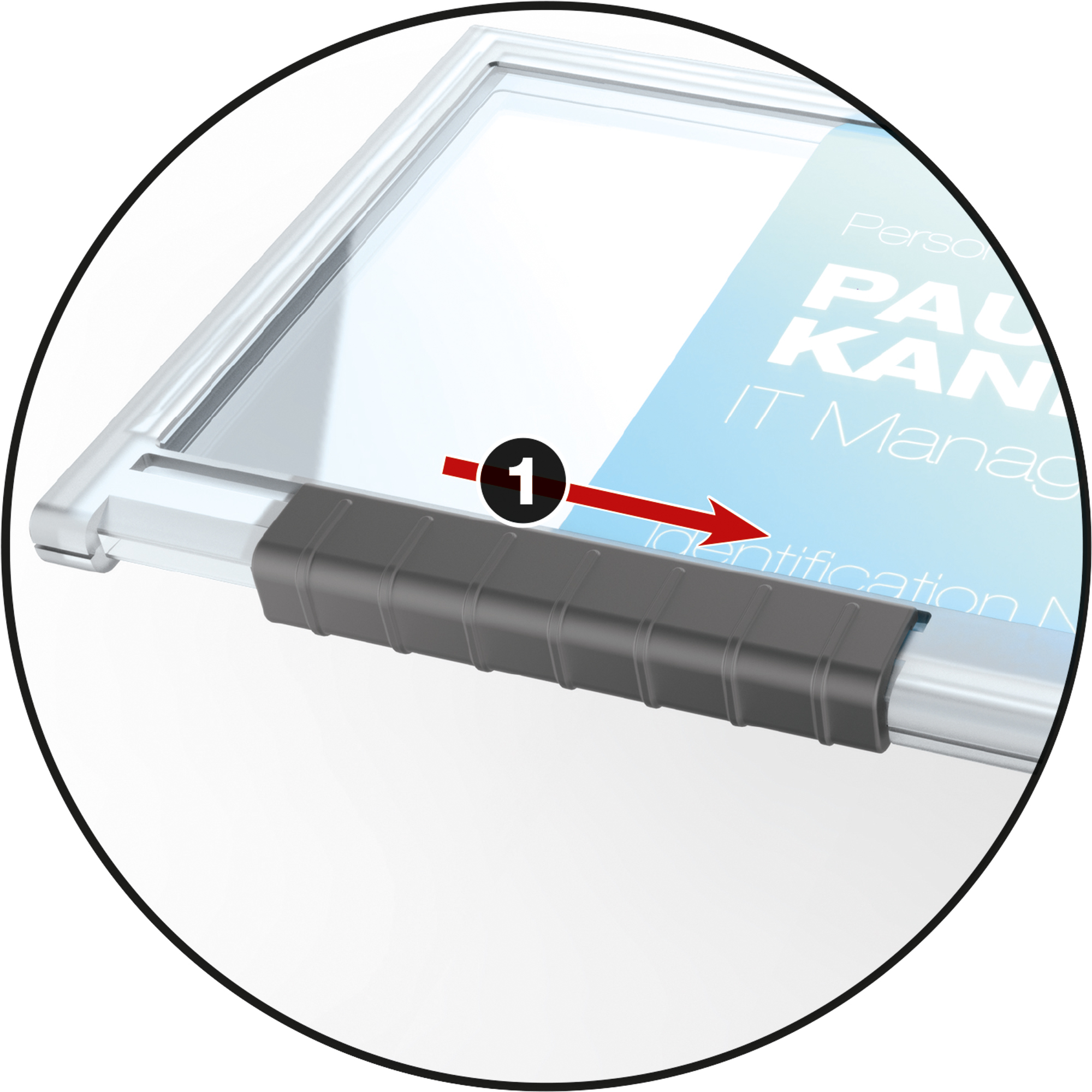 DURABLE Ausweishalter PUSHBOX MONO 87 x 54 mm (B x H) Kunststoff transparent 10 St./Pack.