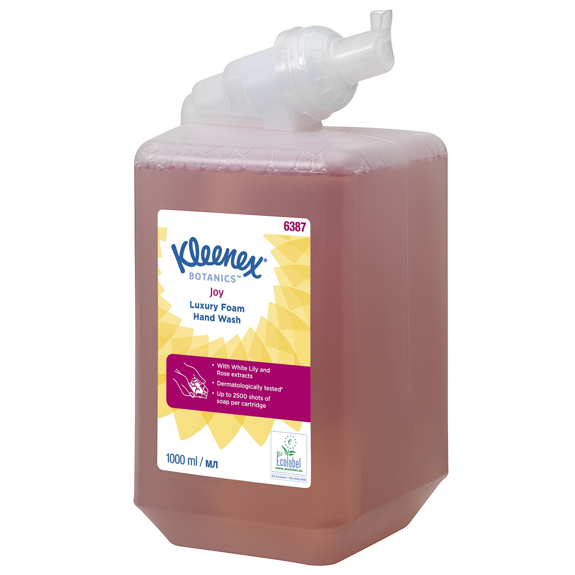 Kleenex® Schaumseife Botanics™ JOY Weiße Lilie, Rose dermatologisch getestet Kartusche Kunststoff 1l