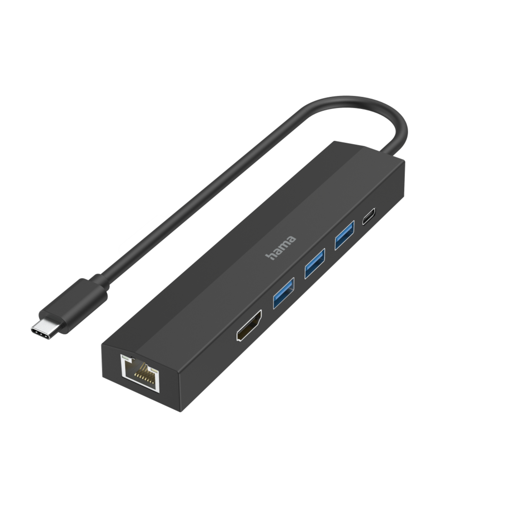 Hama USB-Hub USB-C 6 freie Anschlüsse schwarz