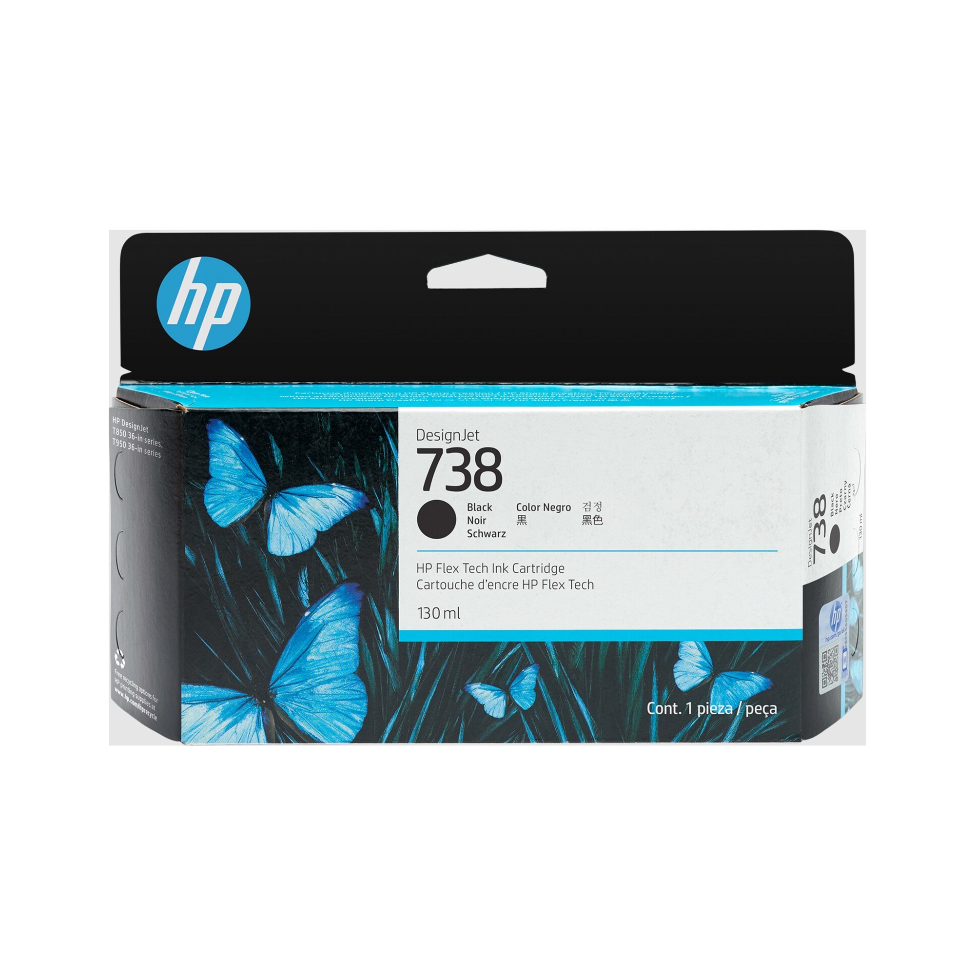HP Tintenpatrone Originalzubehör 738 schwarz 130ml