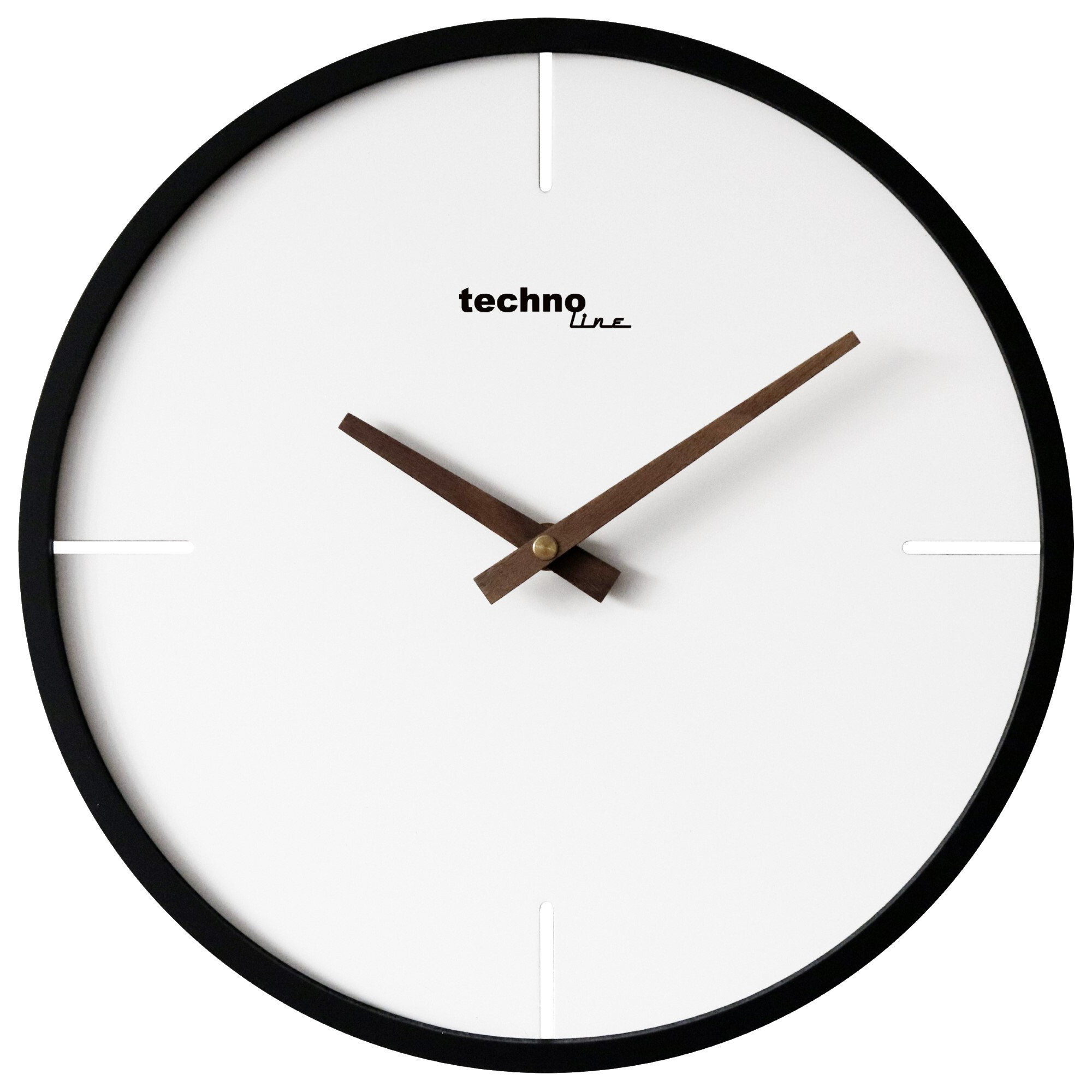 technoline® Wanduhr WT 4130 30 x 4,7 cm (Ø x T) Kunststoff/Holz schwarz