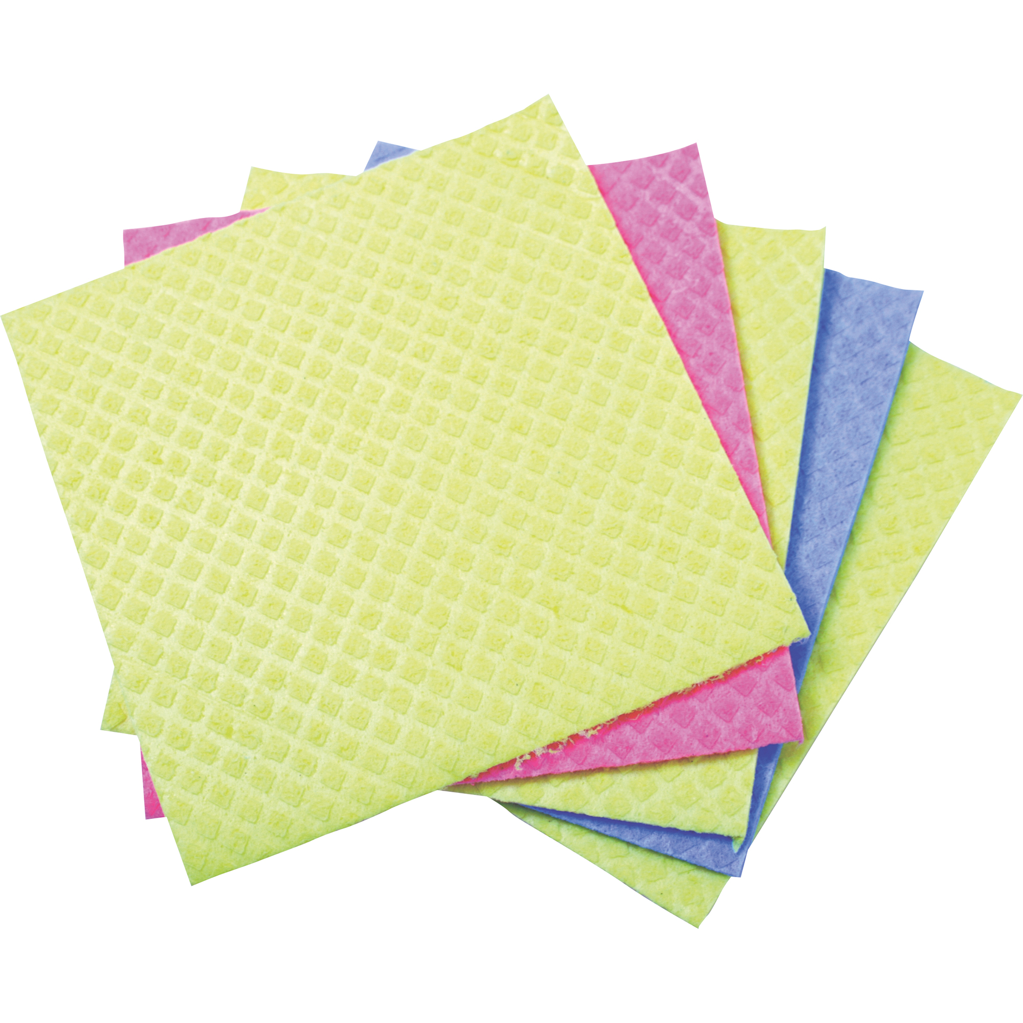 aQualine Schwammtücher 18 x 19 cm (B x L) 70 % Zellstoff, 30 % Baumwolle farbig sortiert 5 St./Pack.
