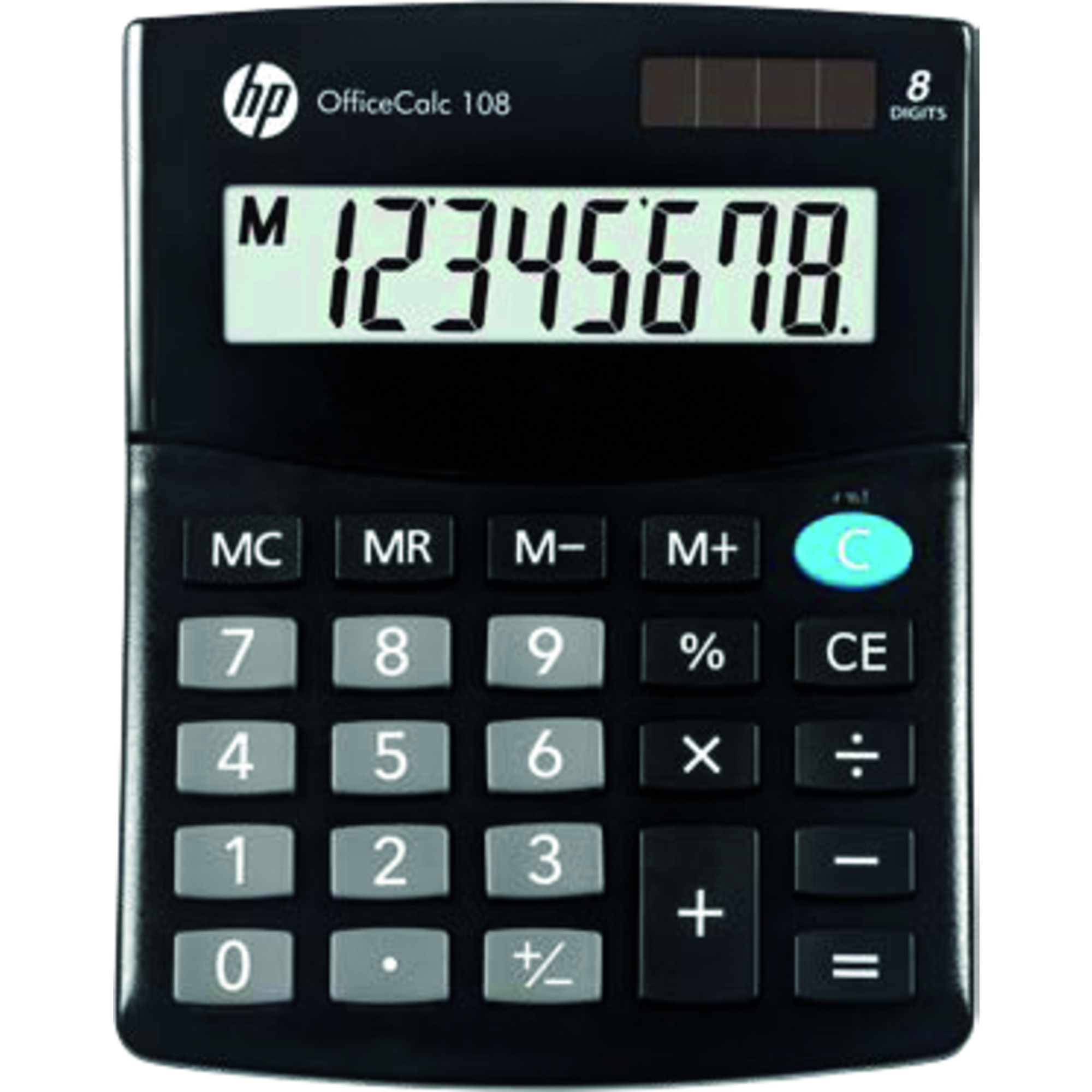 HP Tischrechner OfficeCalc 108 101 x 33 x 125 mm (B x H x T) Batterie, Solar-Energie schwarz