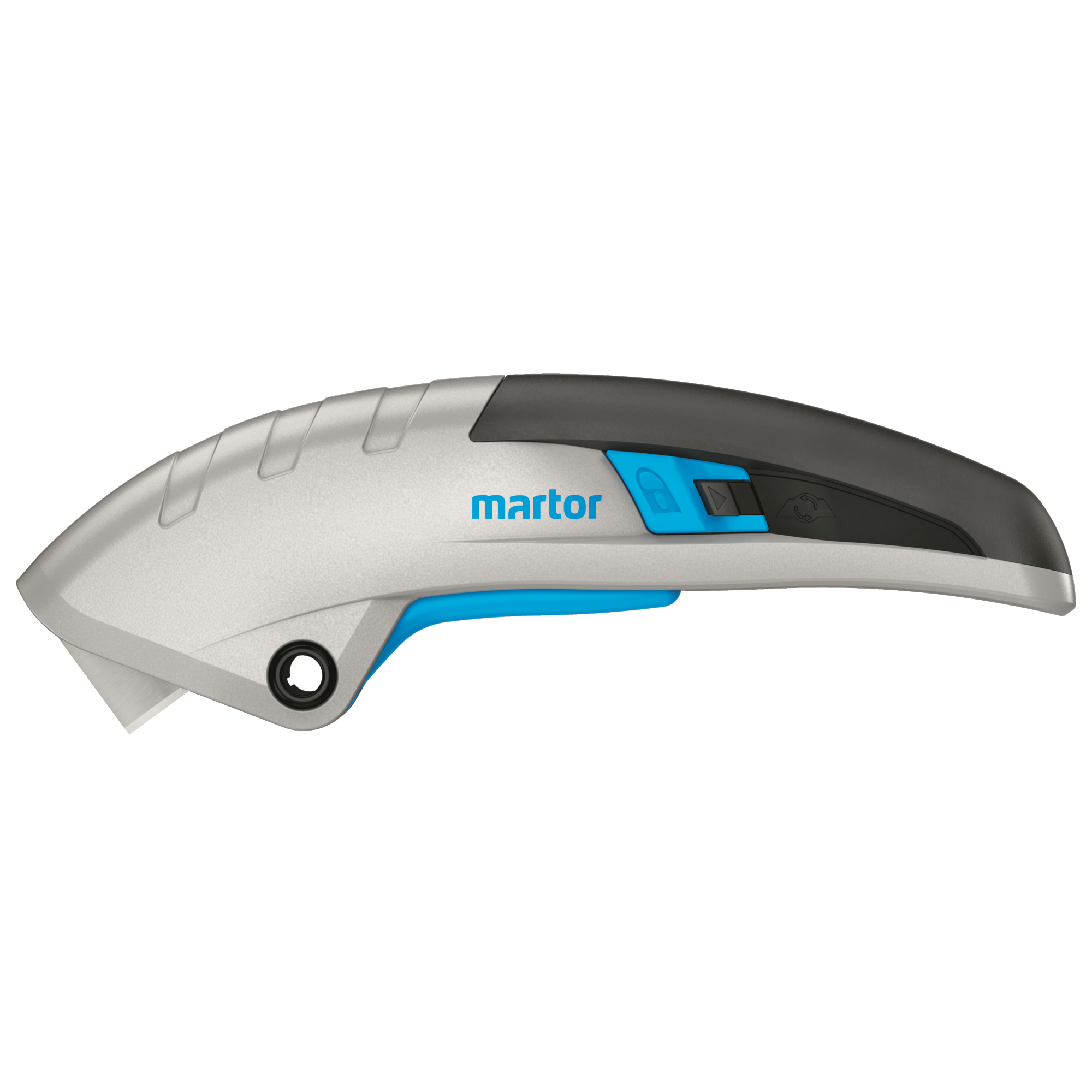 MARTOR Sicherheitsmesser SECUPRO MARTEGO Mehrweg 18,5mm 9mm 1 Glied Stahl schwarz/cyan