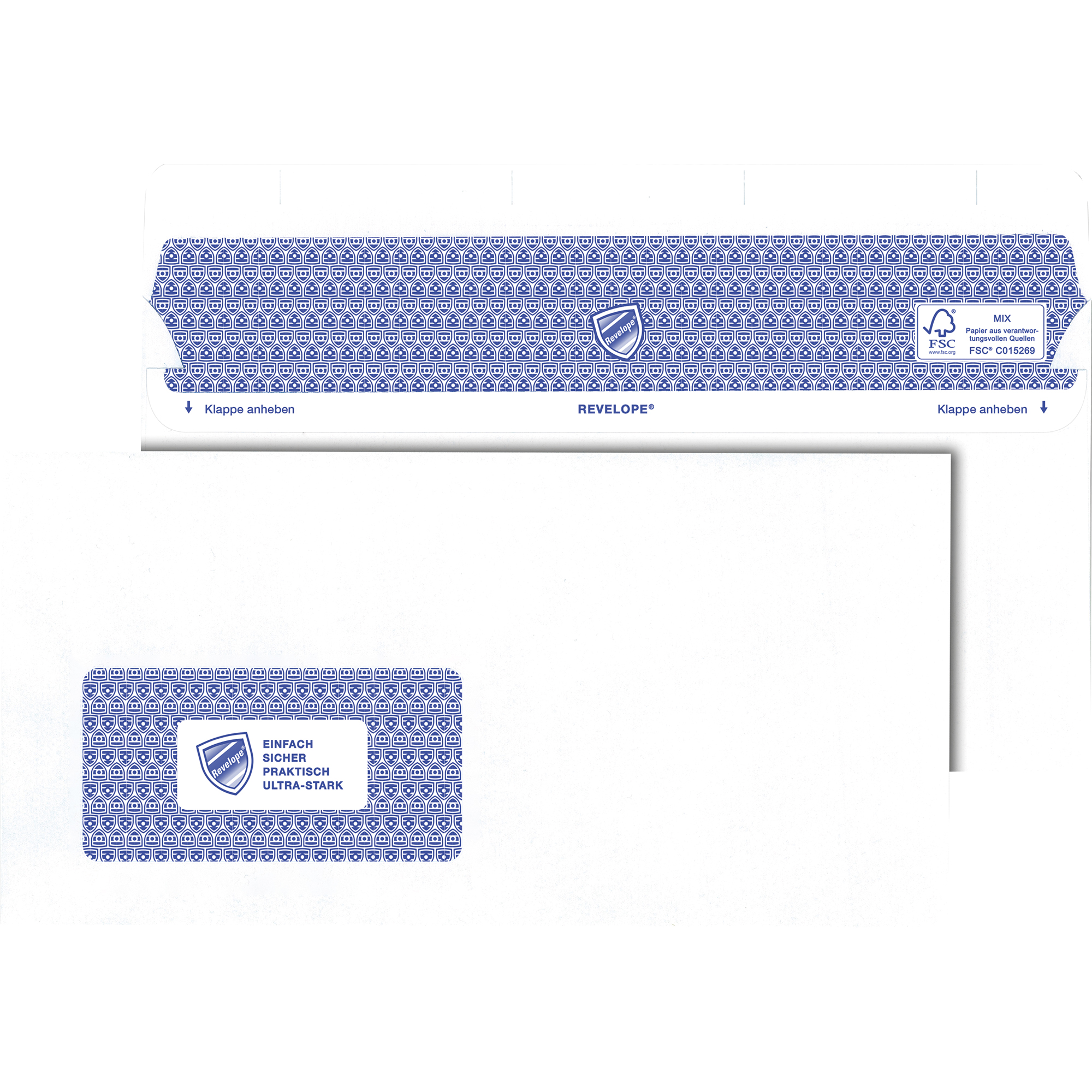 Professional Briefumschlag 225 x 112 mm (B x H) mit Selbstklebung mit Fenster 90g/m² hochweiß