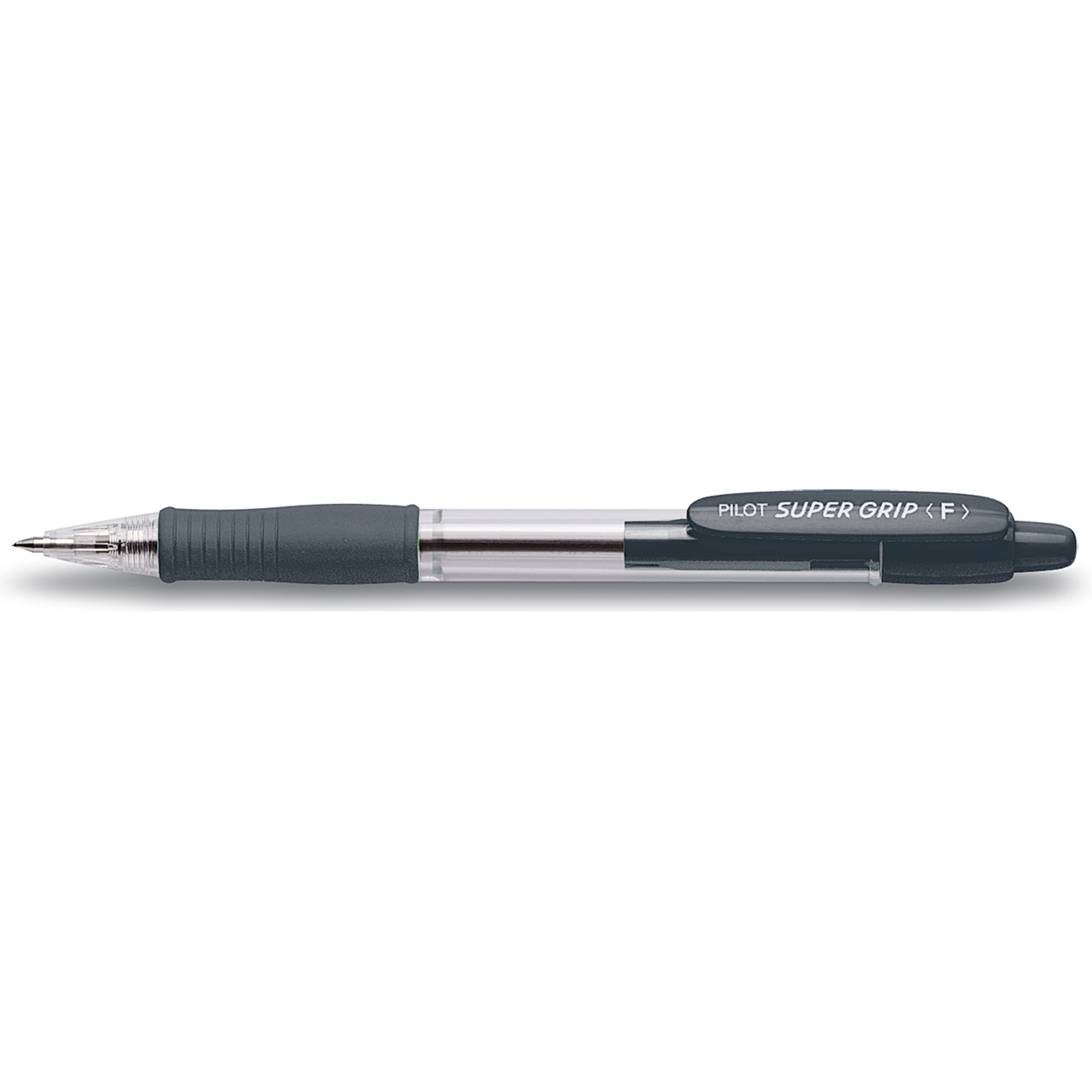 PILOT Kugelschreiber Super Grip 0,3mm F schwarz dokumentenecht Schaftfarbe: transparent