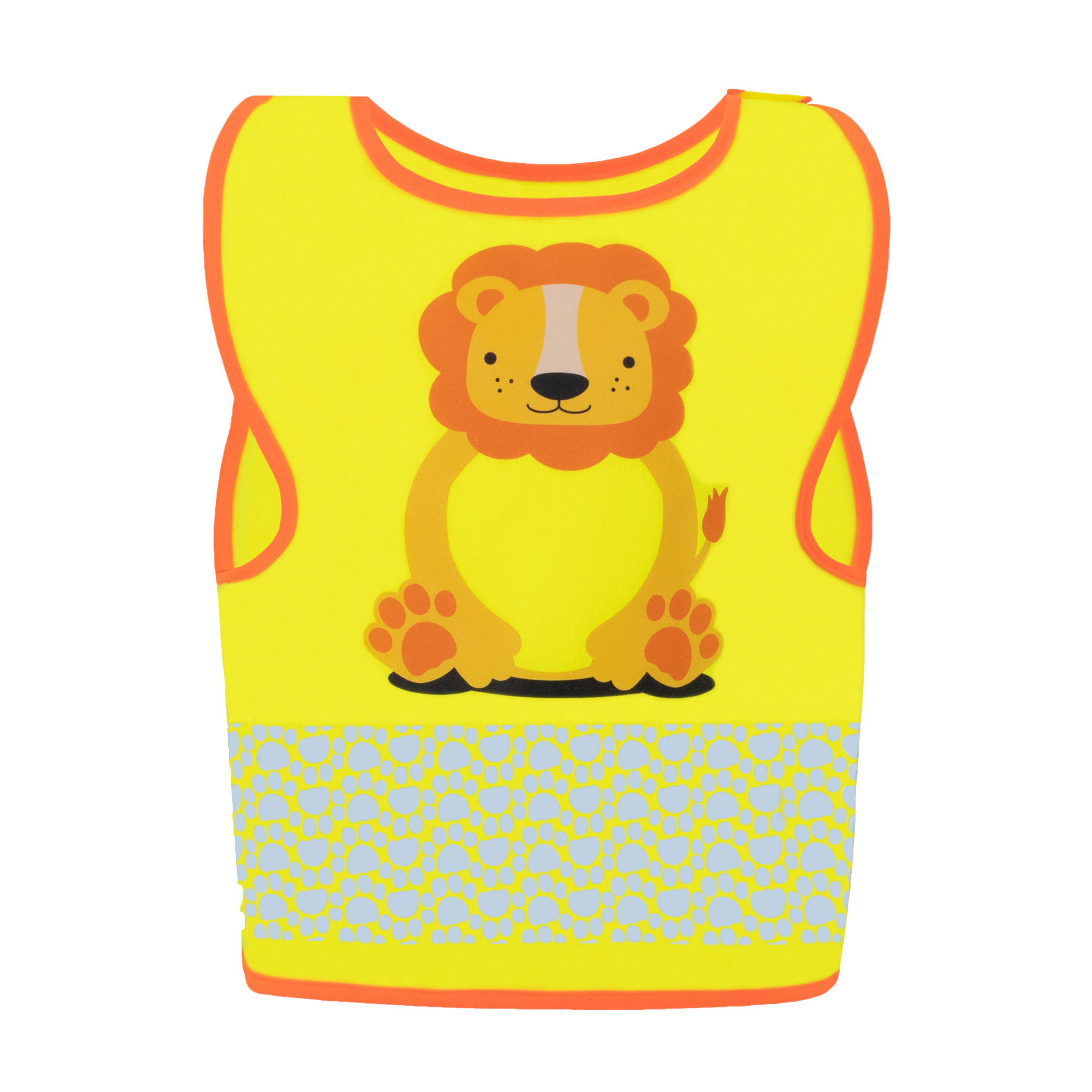 korntex Warnweste Funtastic Wildlife XS reflektierend Klettverschluss 100 % Polyester gelb