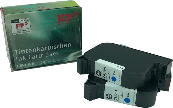 Francotyp Postalia Farbkartuschenpaar 580033313700 für UltiMail Frankiermaschine, Blau