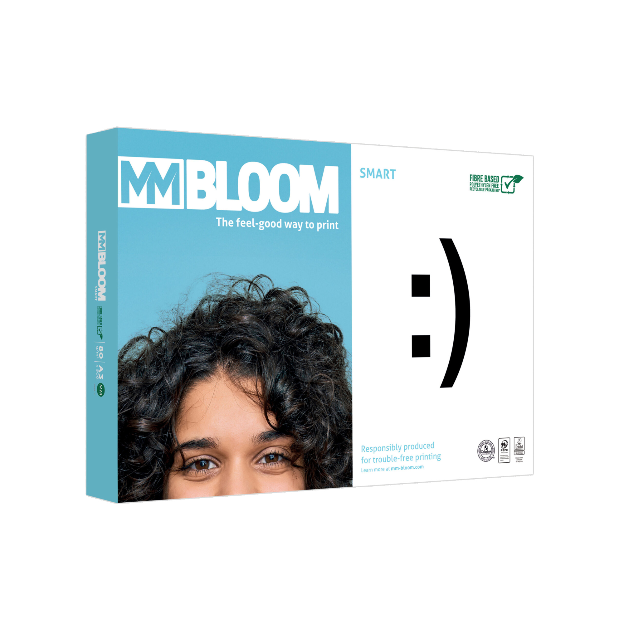 MM BLOOM Kopierpapier Smart DIN A4 80g/m² weiß 500 Bl./Pack.