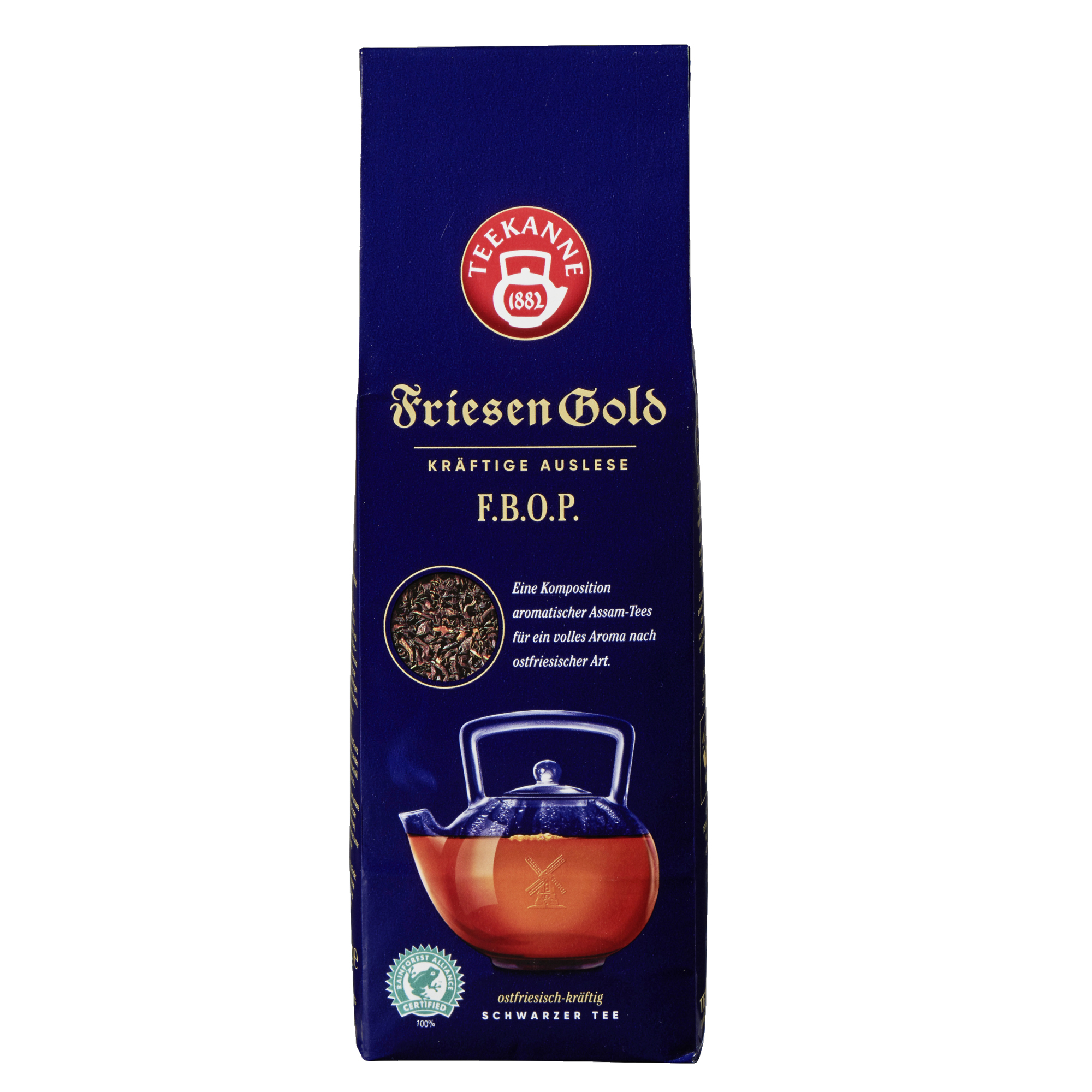 Teekanne Tee Kräftige Auslese Friesen Gold F.B.O.P. 250 g/Pack.