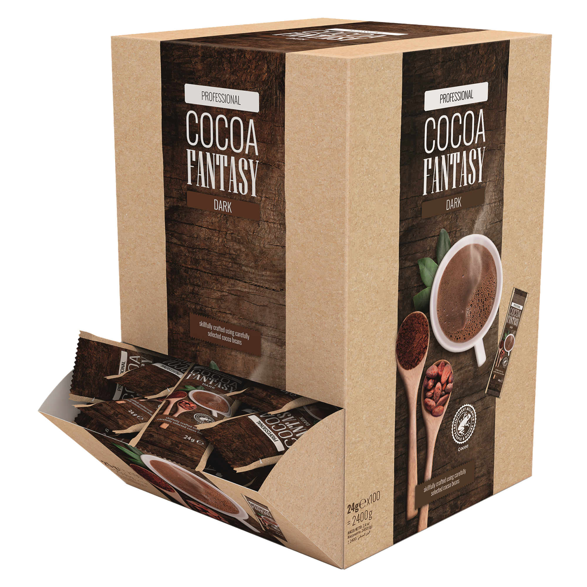 Cocoa Fantasy Getränkepulver Dark Kakao 100 x 24 g/Pack.