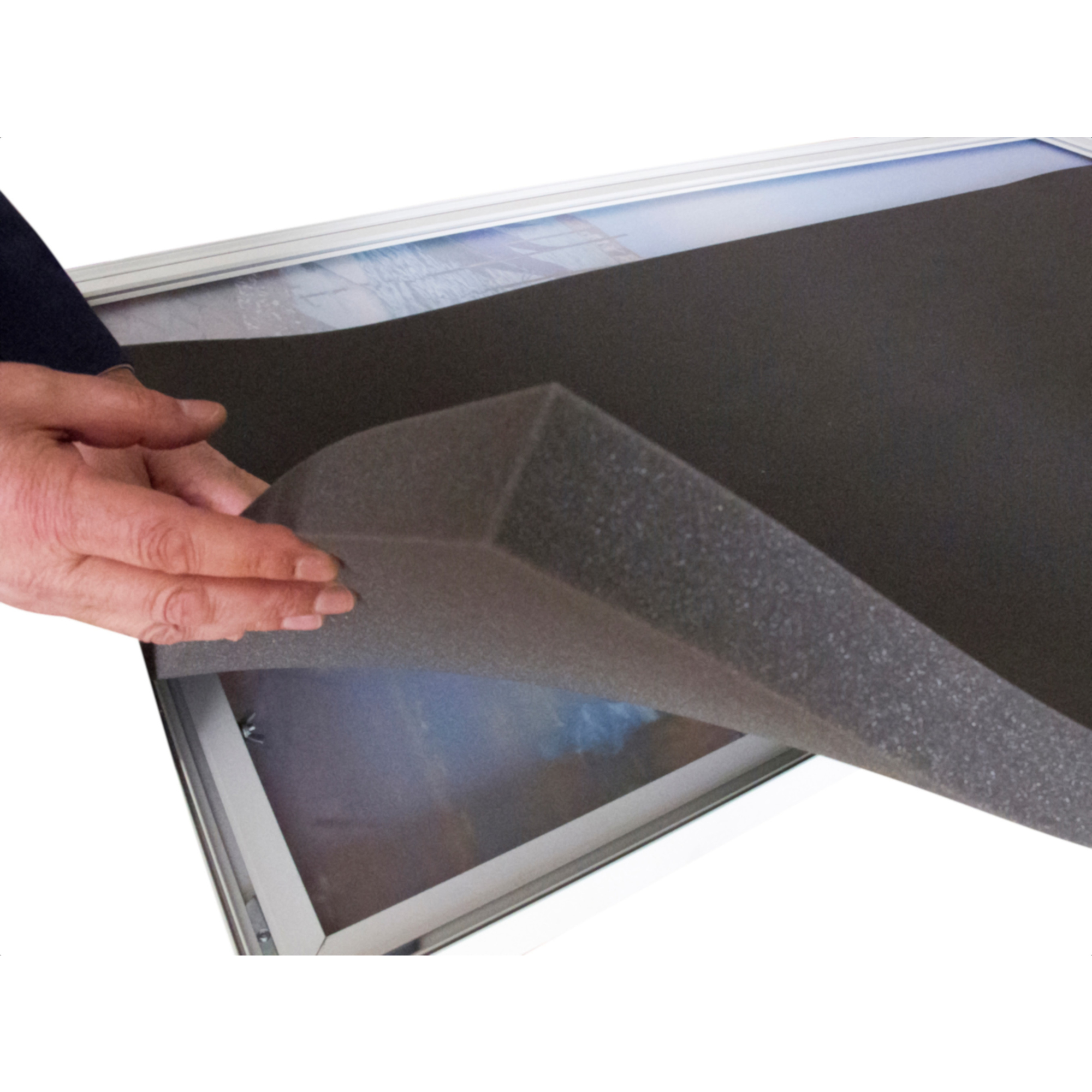 Paperflow Akustikrückwand easyScreen 82,5 x 84 x 4 cm (B x H x T) nicht magnethaftend Schaumstoff schwarz