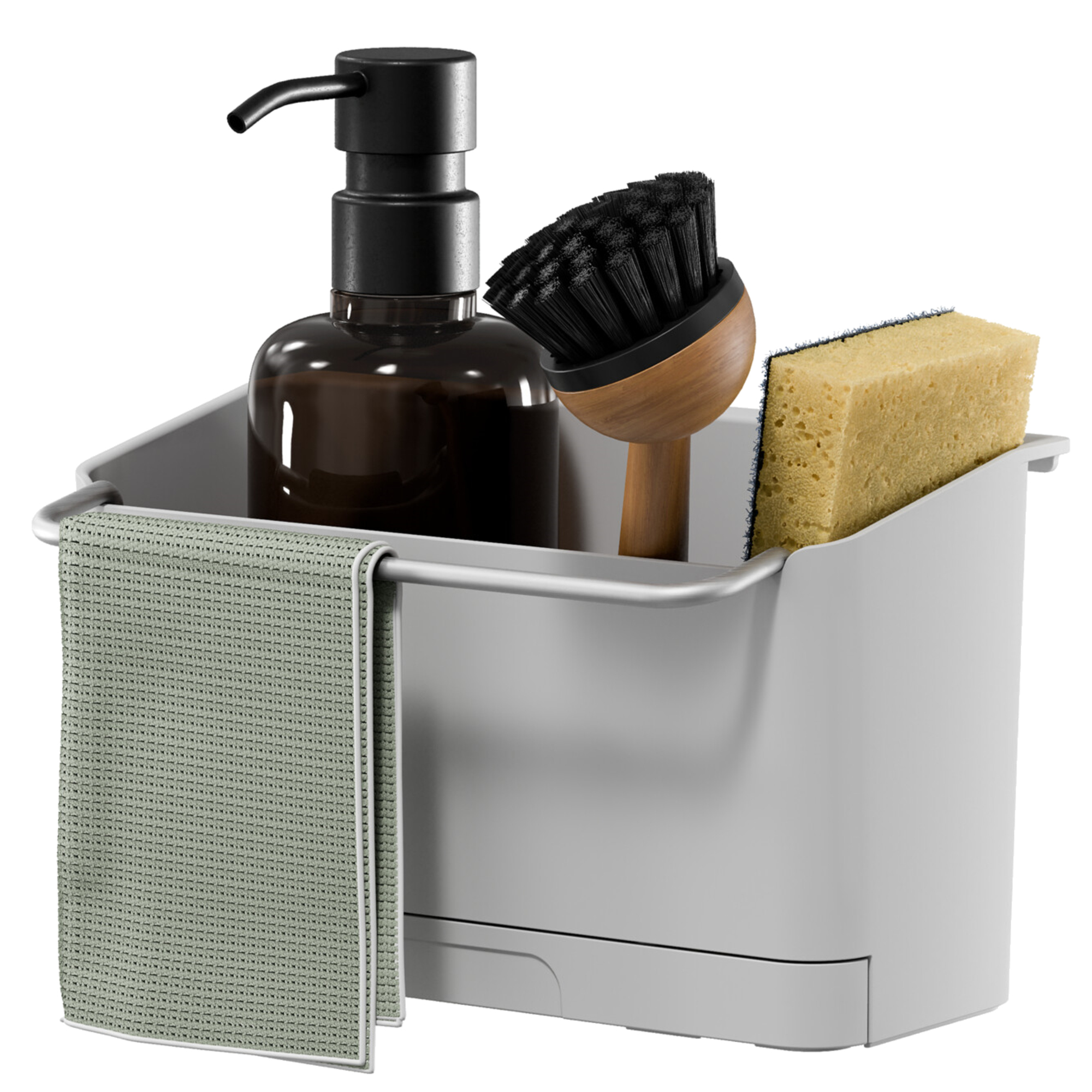 tesa® Spülbecken-Organizer KITCHEN 20,5 x 12 x 14 cm (B x H x T) weiß ABS Kunststoff