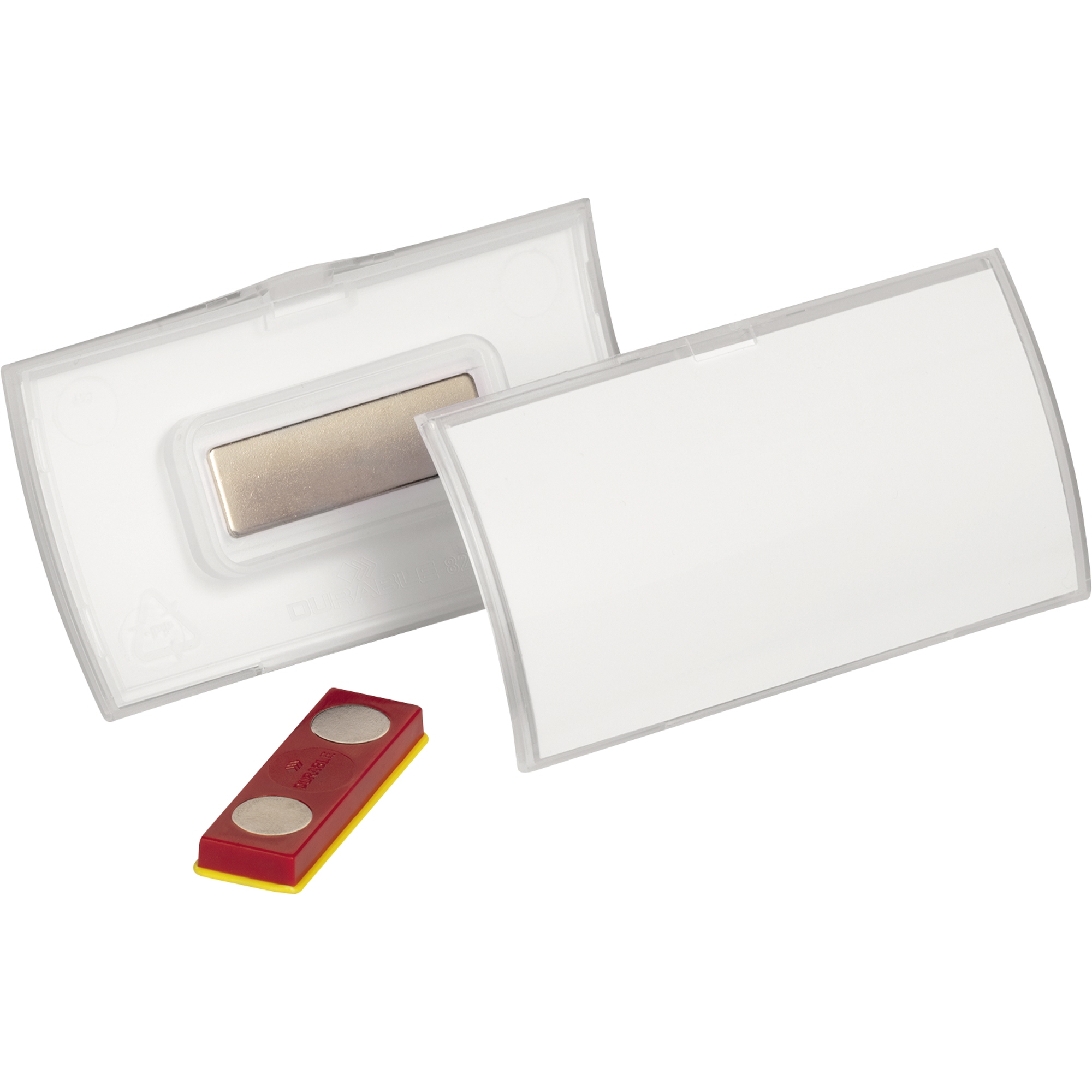 DURABLE Namensschild CLICK FOLD 75 x 40 mm (B x H) Magnet transparent 10 St./Pack.