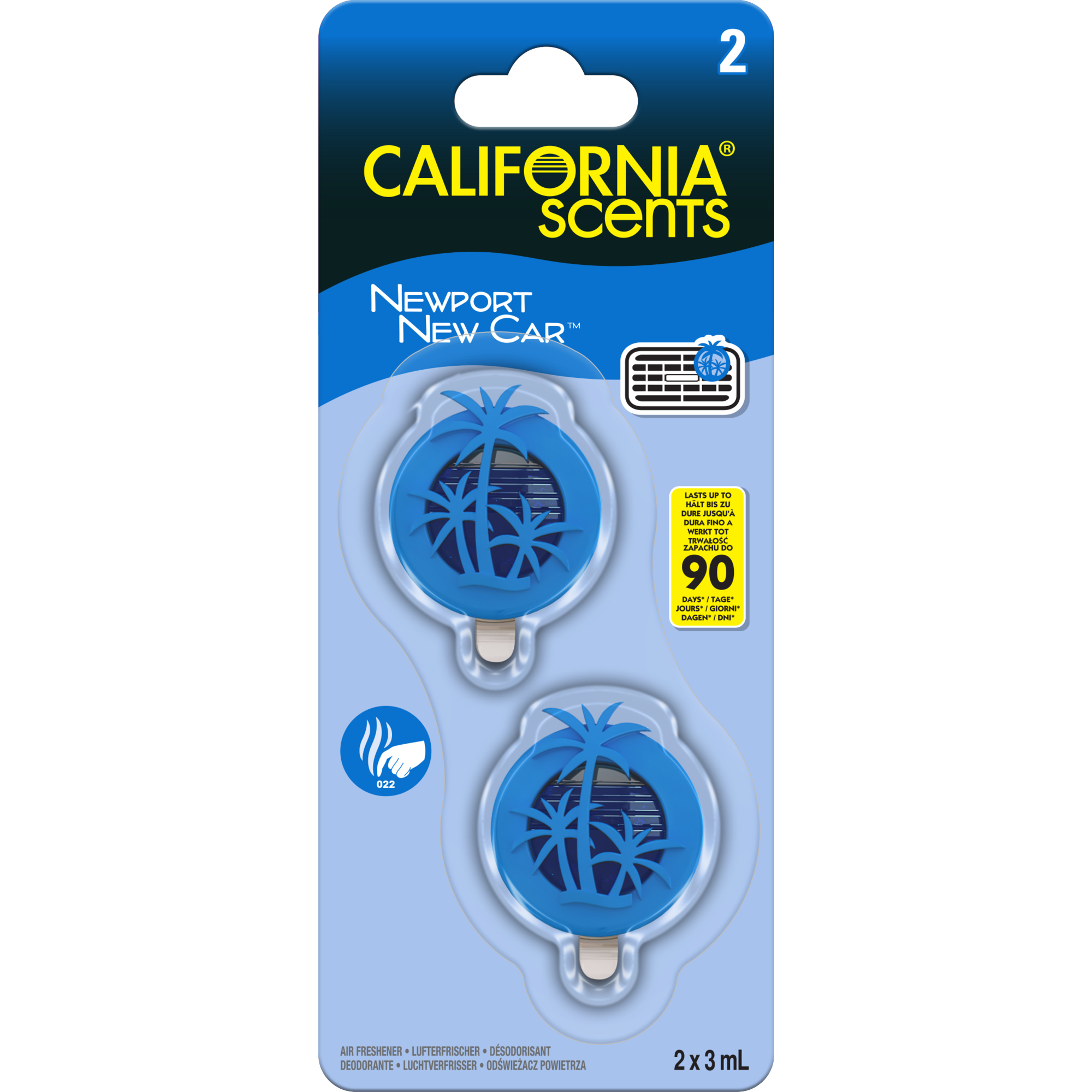 CALIFORNIA SCENTS Lufterfrischer Newport New Car 2 St./Pack.