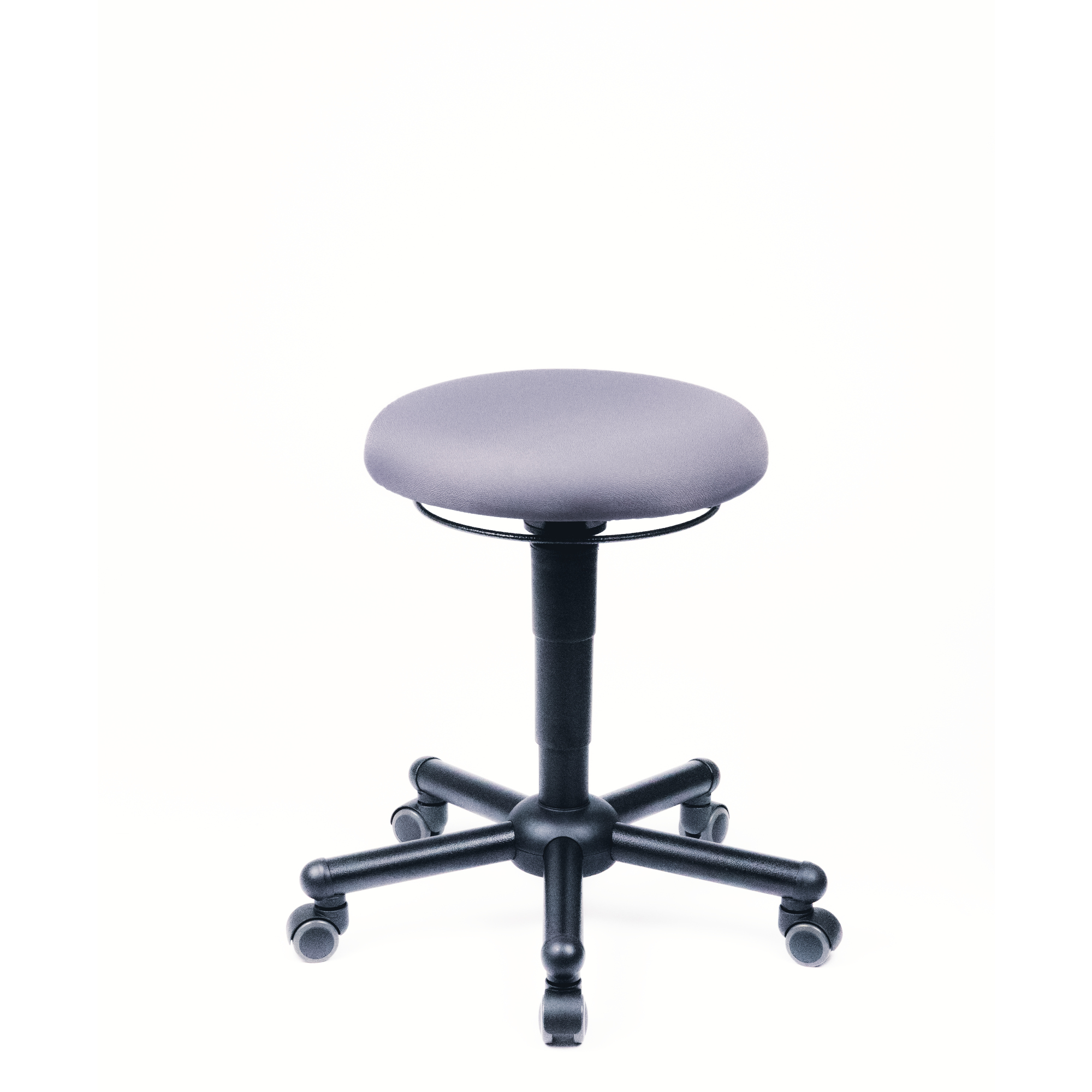 meychair Sitzhocker Assistant Pro A19 XXL Rundsitz grau Farbe des Fußkreuzes: schwarz