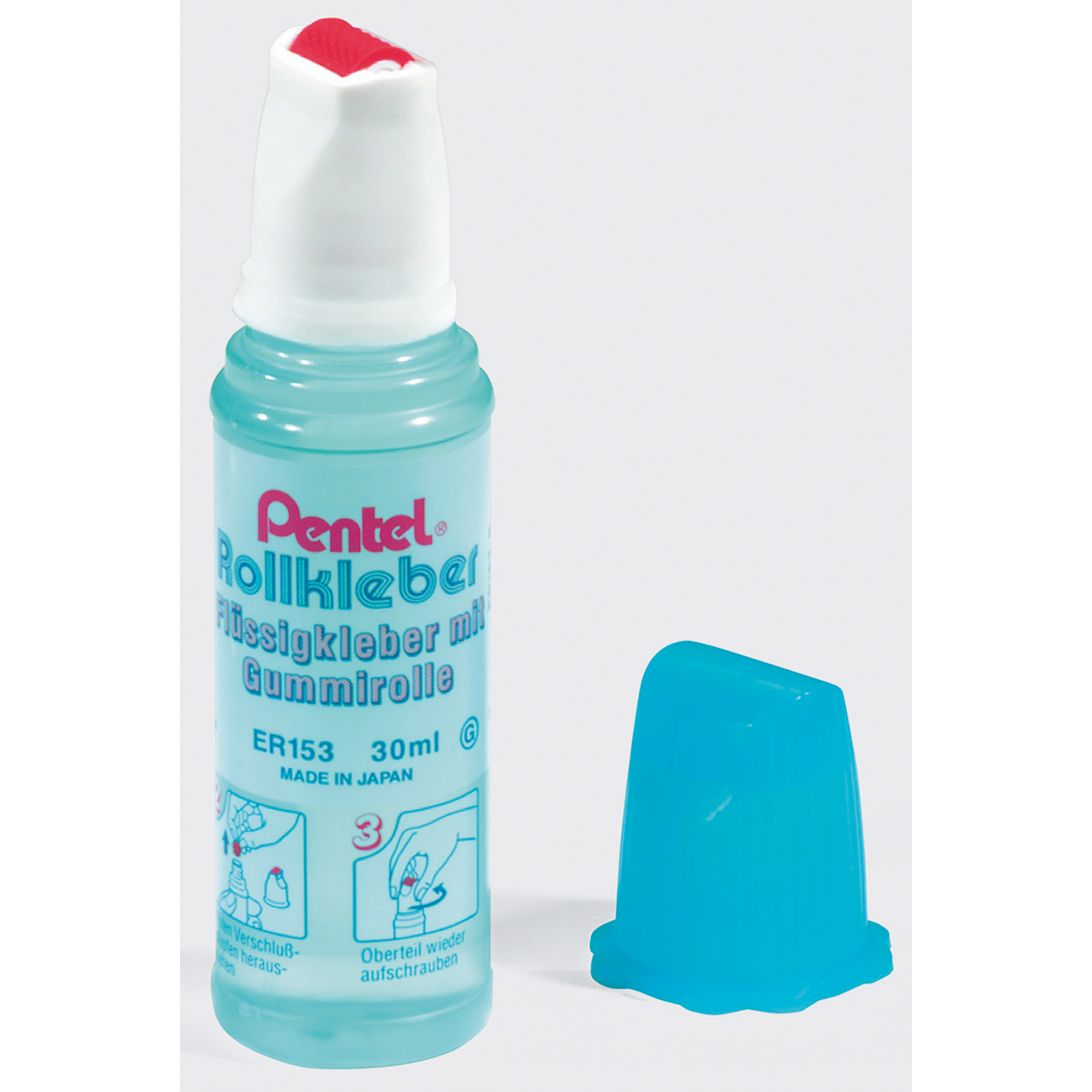 Pentel Bastelkleber Roll'n Glue ohne Lösungsmittel Flasche 30ml