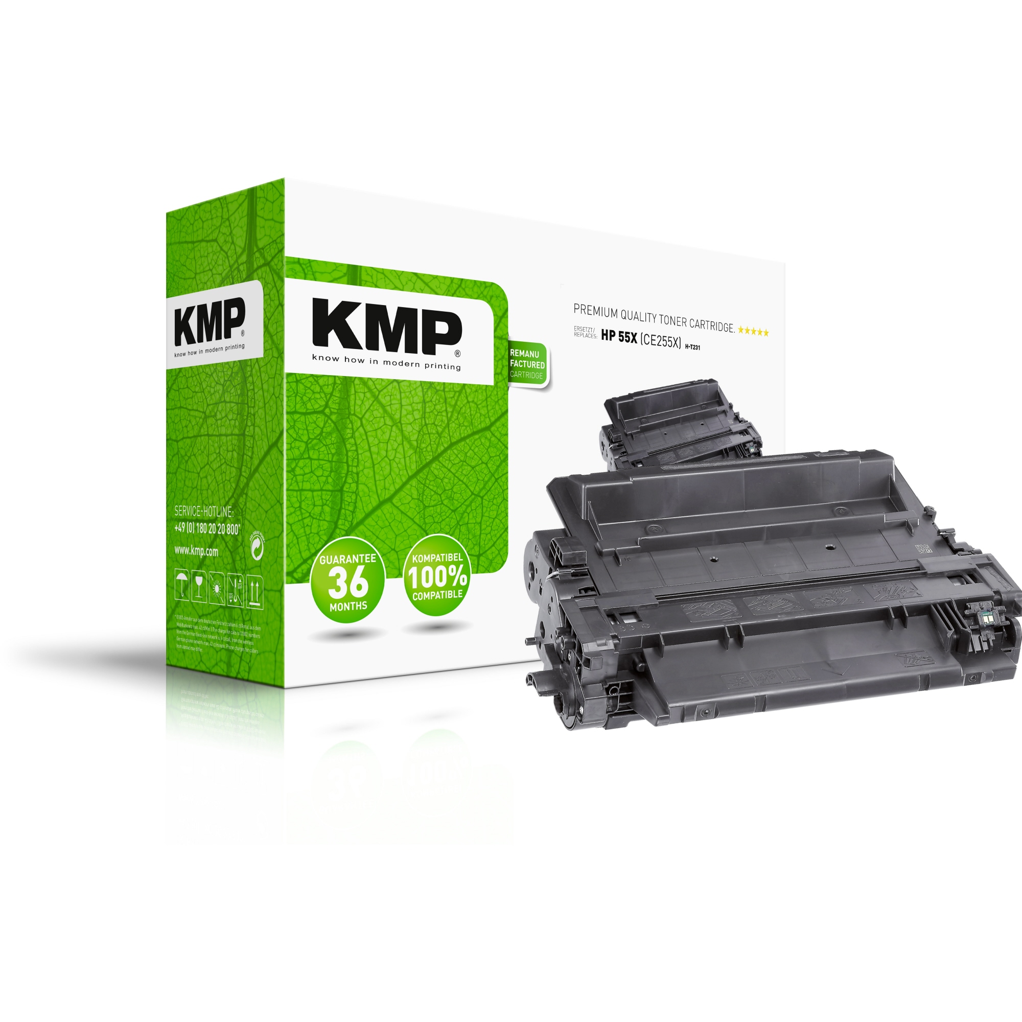 KMP Toner kein Originalzubehör Kompatibel mit: HP 55X H-T231 ca. 12.500 Seiten schwarz